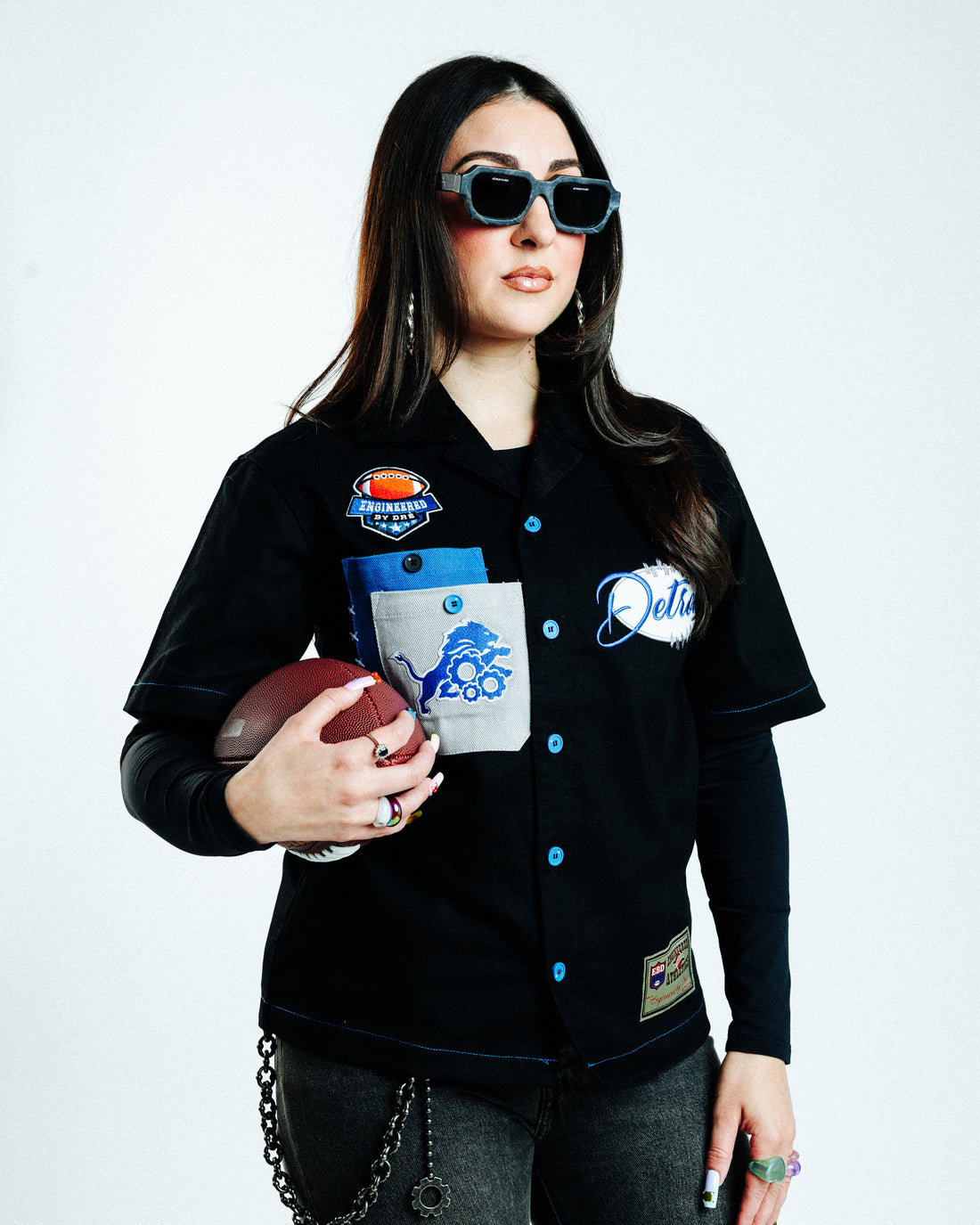 DET LIONS WORKSHIRT ( BLACK )