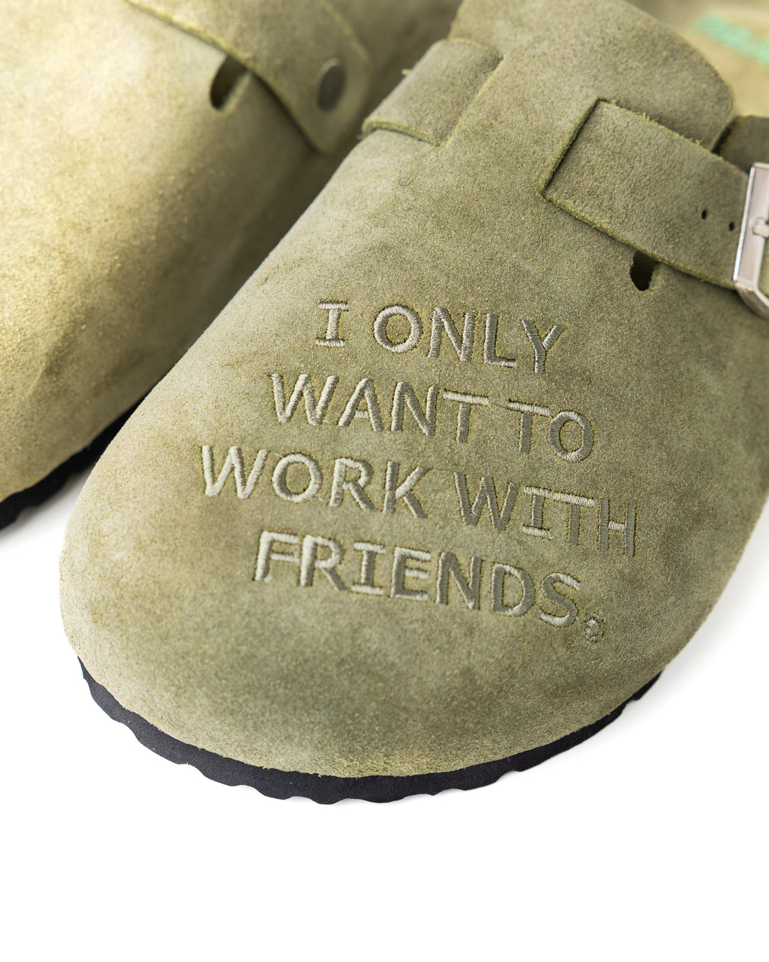 ENGINEERED SUEDE CLOG (OLIVE)
