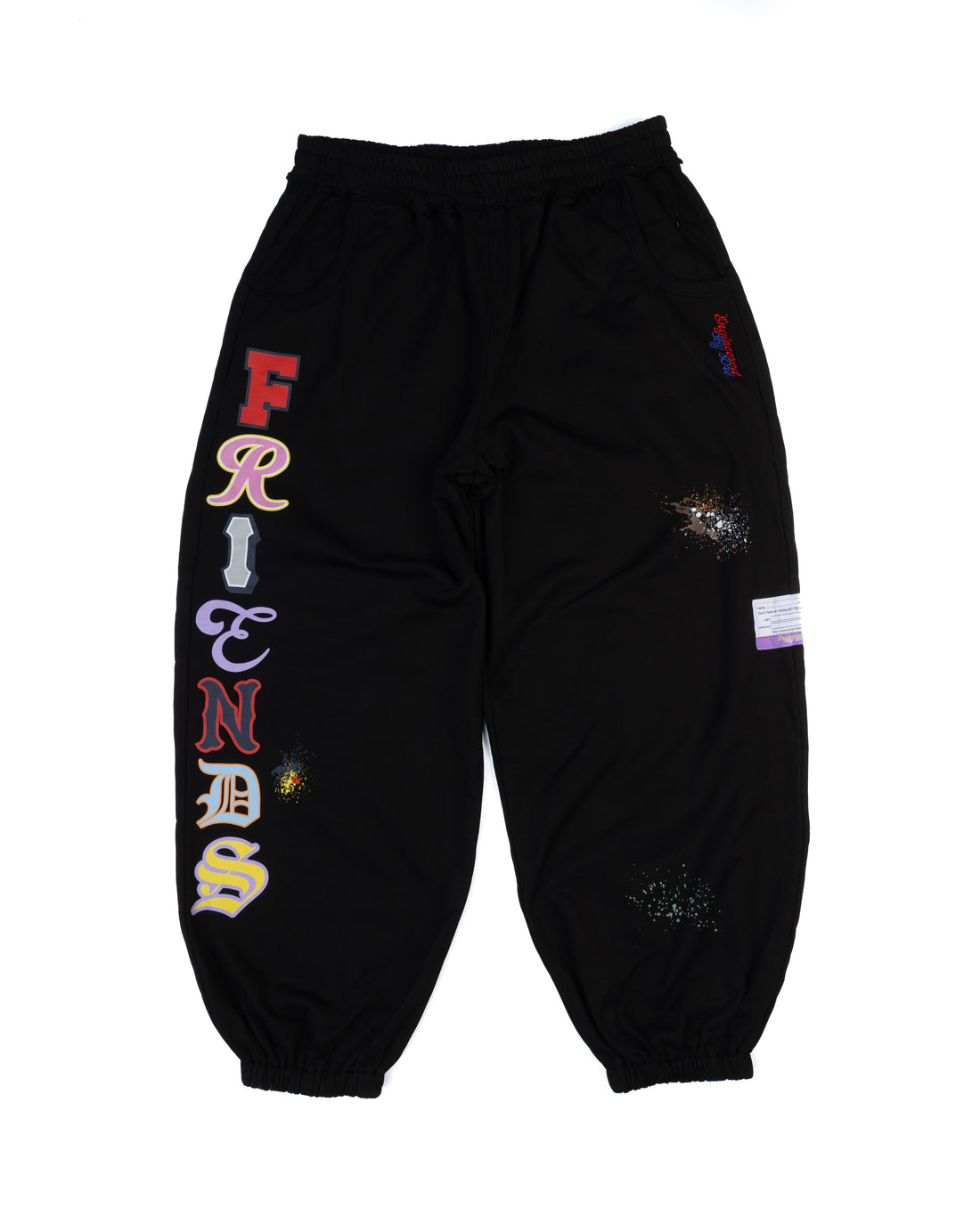Friends Sweats in black, front flat lay