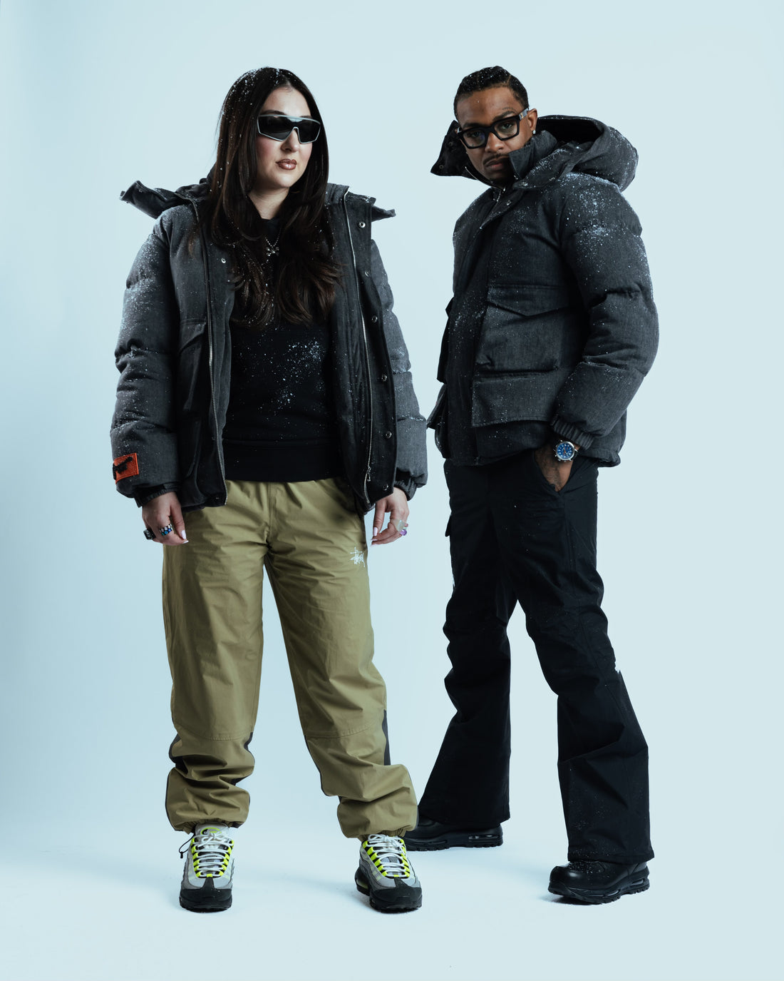 DENIM PUFFER COAT