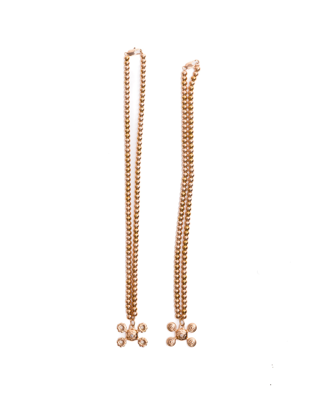 ROSE GOLD Gear Sphere Chain Set ( LONG )