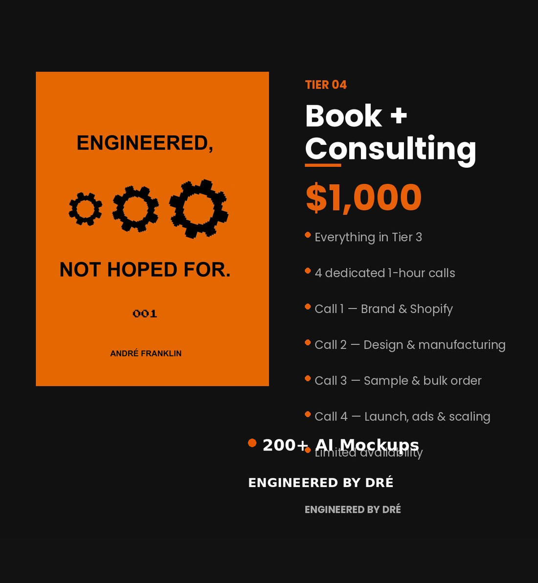 TIER 4 — Book + Consulting