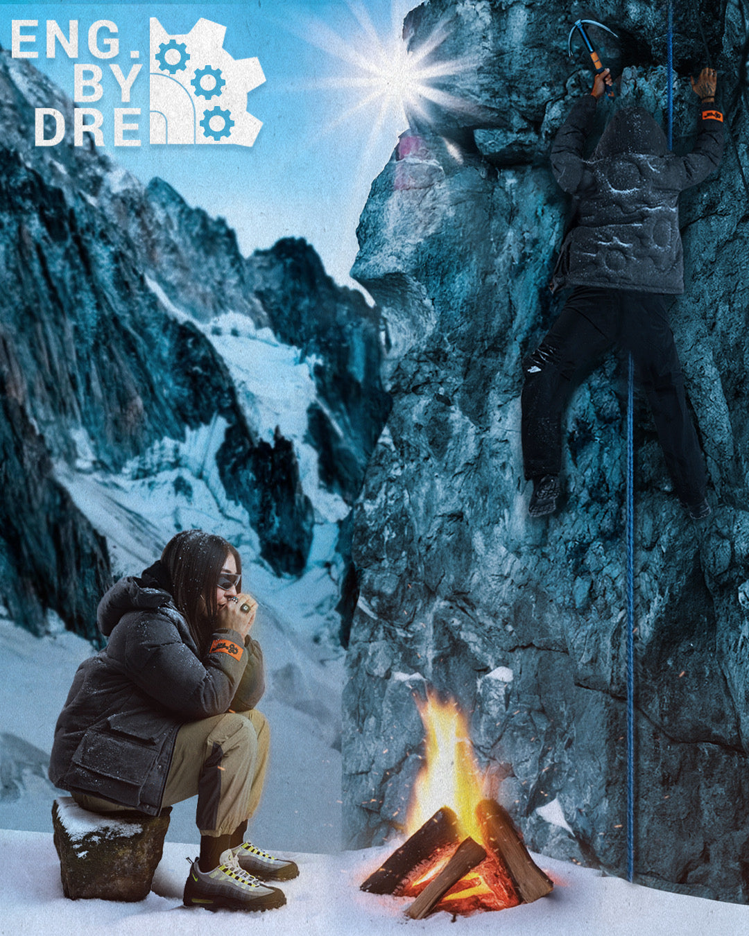 DENIM PUFFER COAT