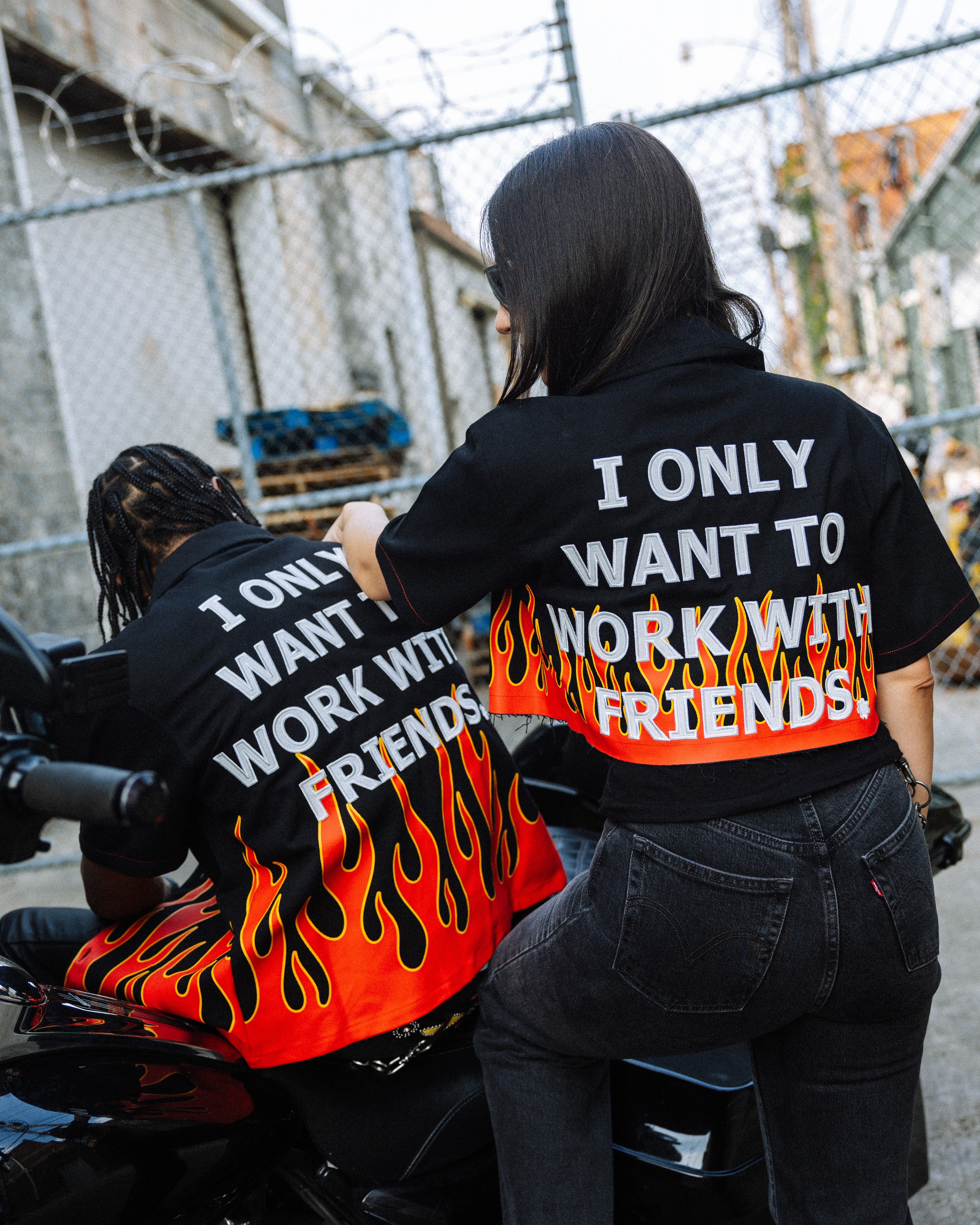 Flame "Hér" WORKSHIRT ( CROPPED )