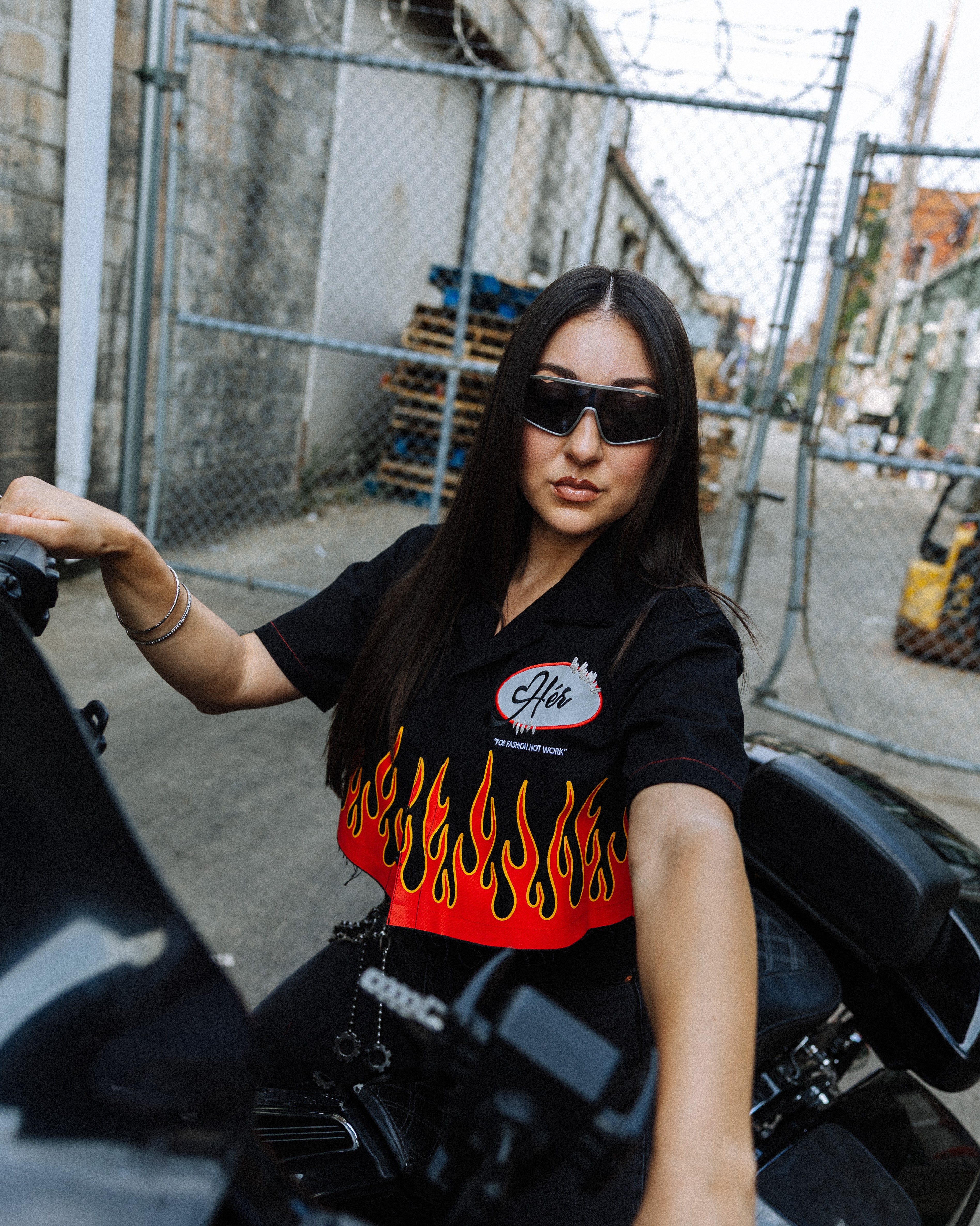 Flame "Hér" WORKSHIRT ( CROPPED )