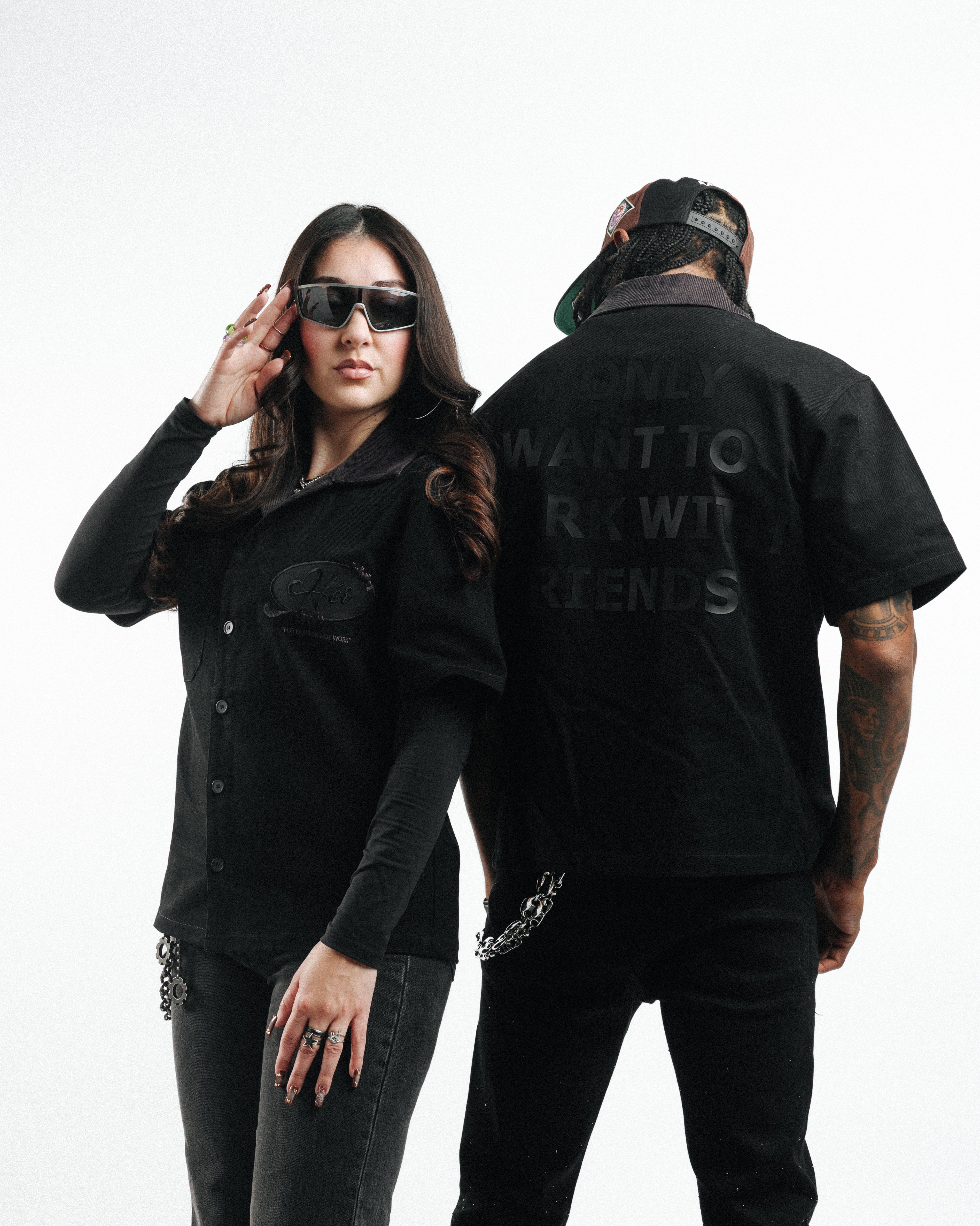 TRIPLE BLACK "Hér" WORKSHIRT ( FULL )