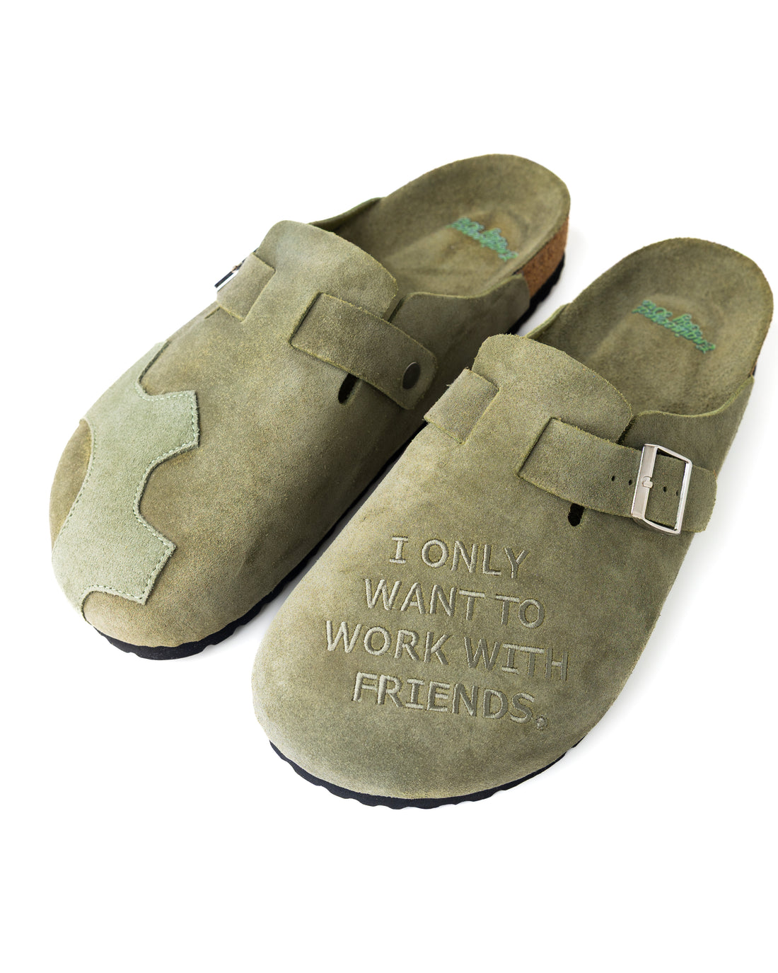 ENGINEERED SUEDE CLOG (OLIVE)