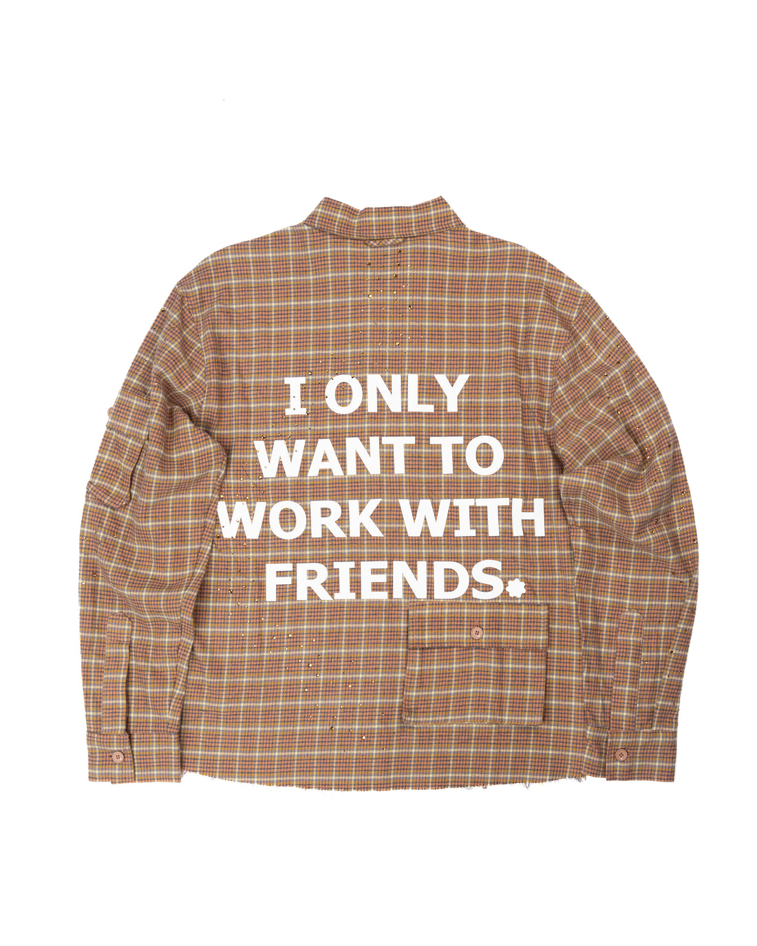 ROSE GOLD RHINESTONE FLANNEL
