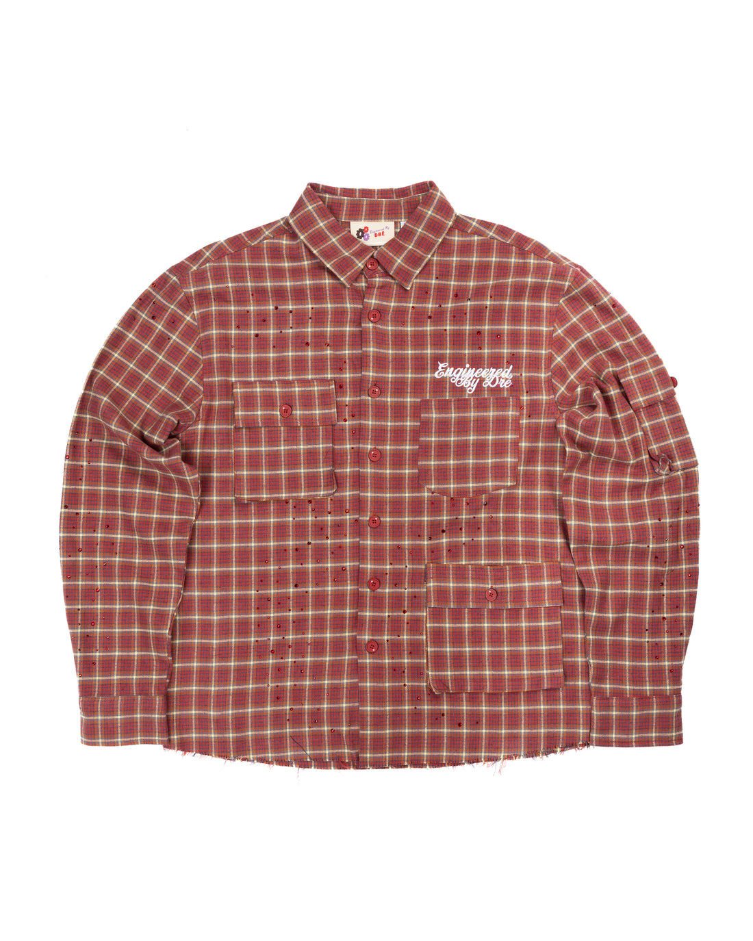 RED RHINESTONE FLANNEL