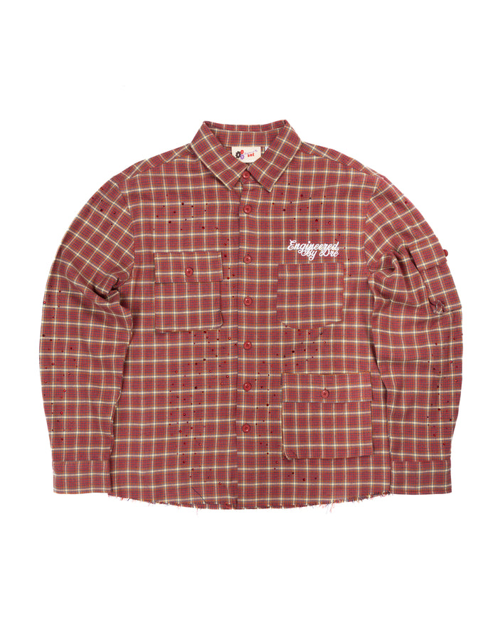 RED RHINESTONE FLANNEL