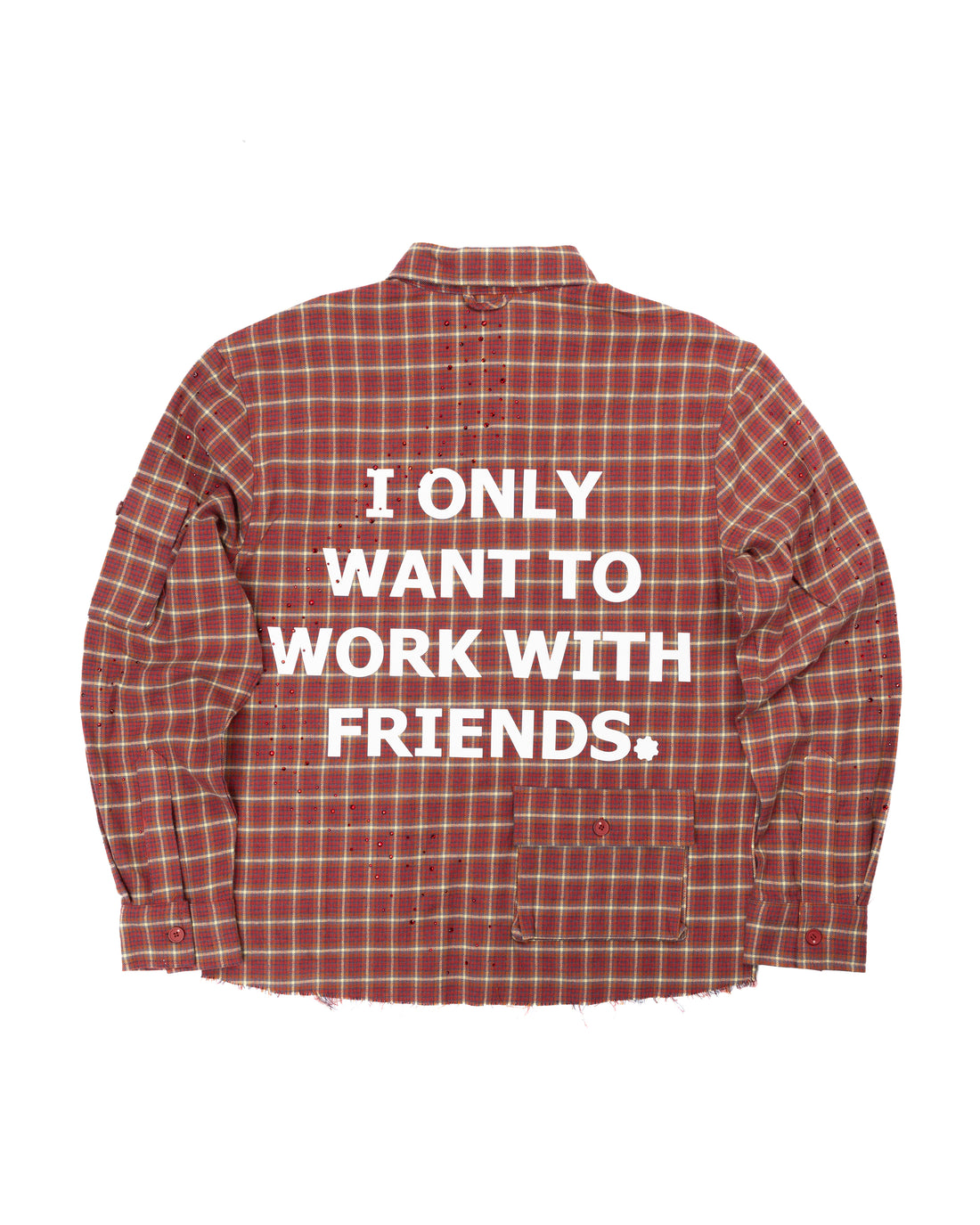 RED RHINESTONE FLANNEL