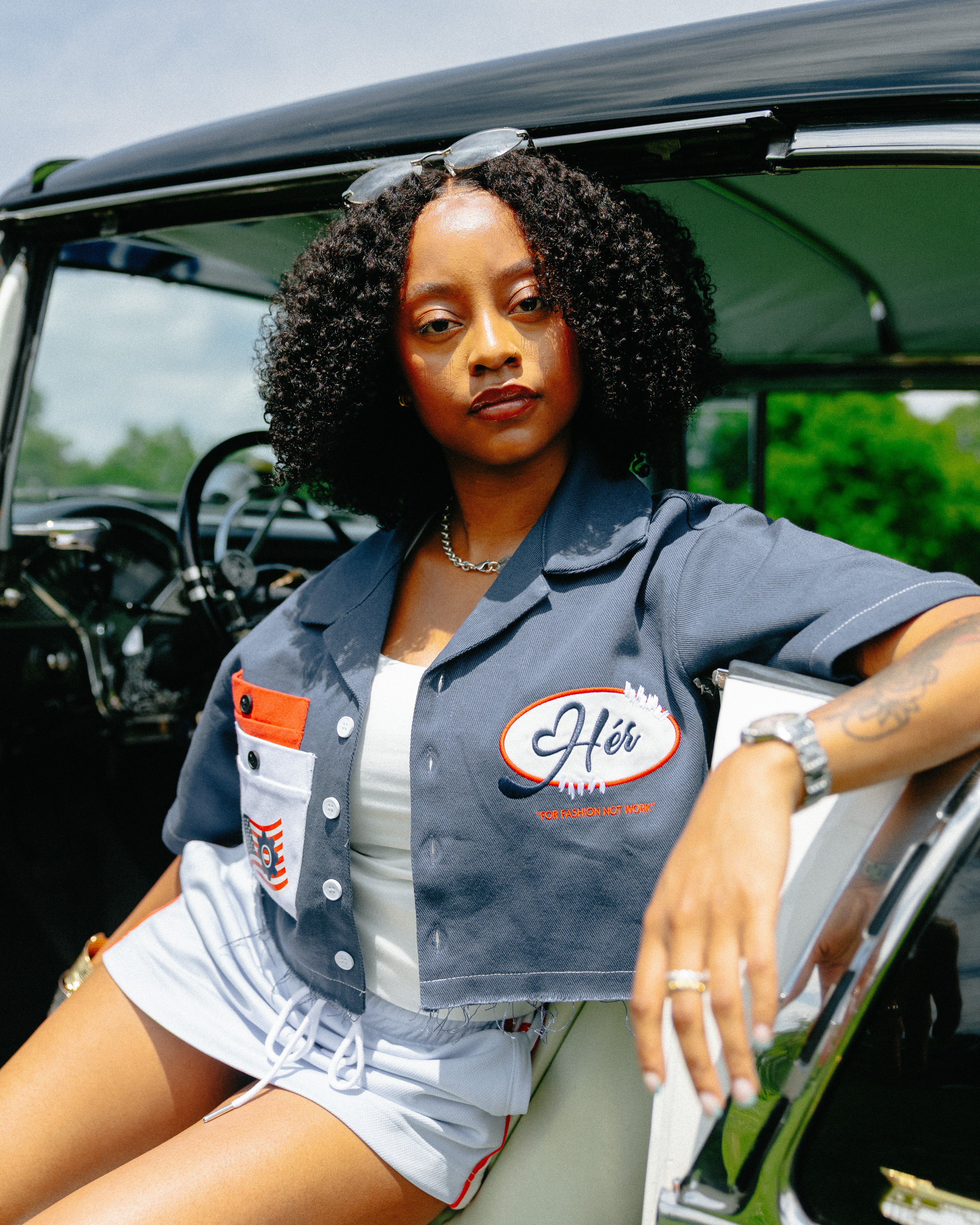 USA "Hér" WORKSHIRT ( CROPPED )