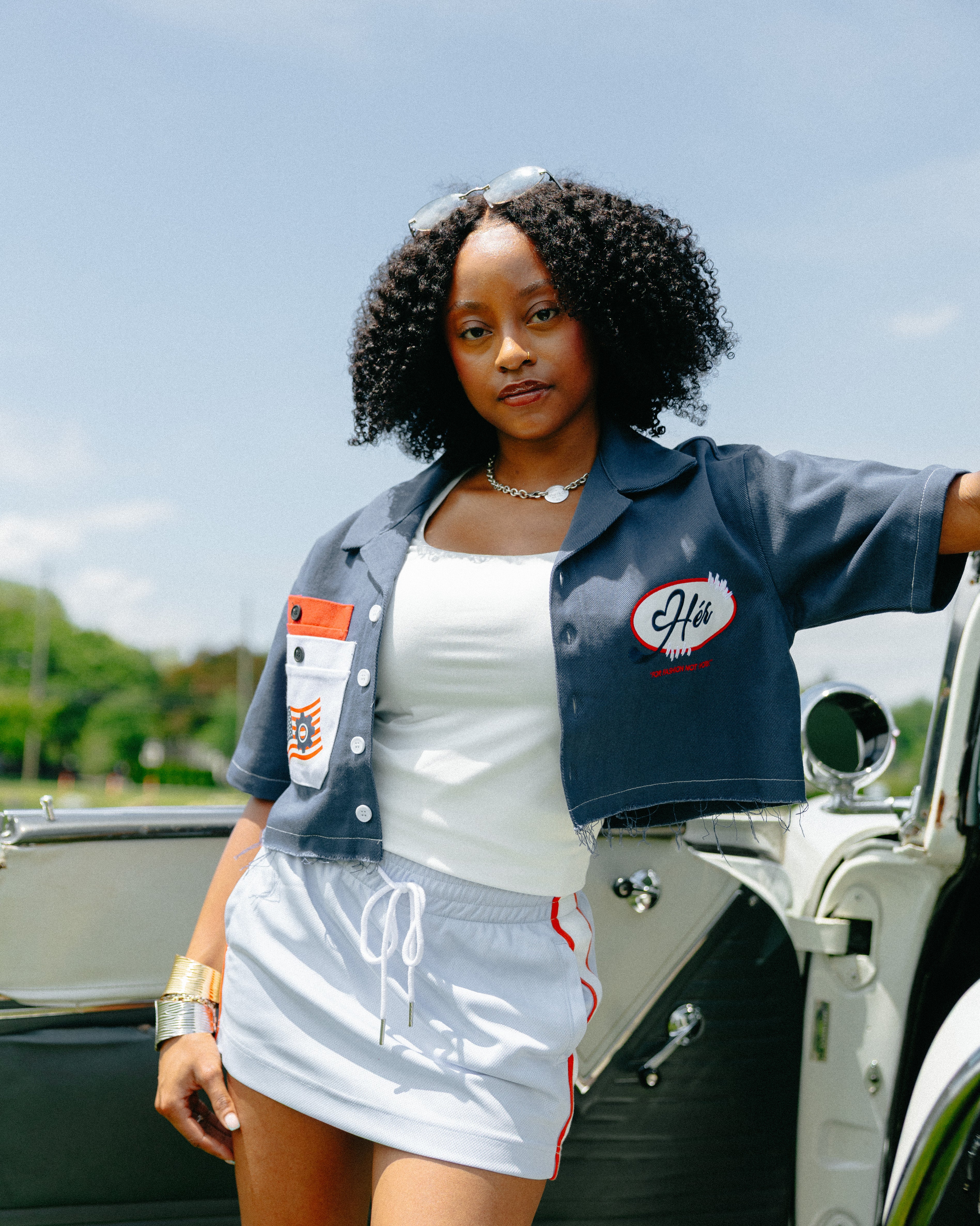 USA "Hér" WORKSHIRT ( CROPPED )