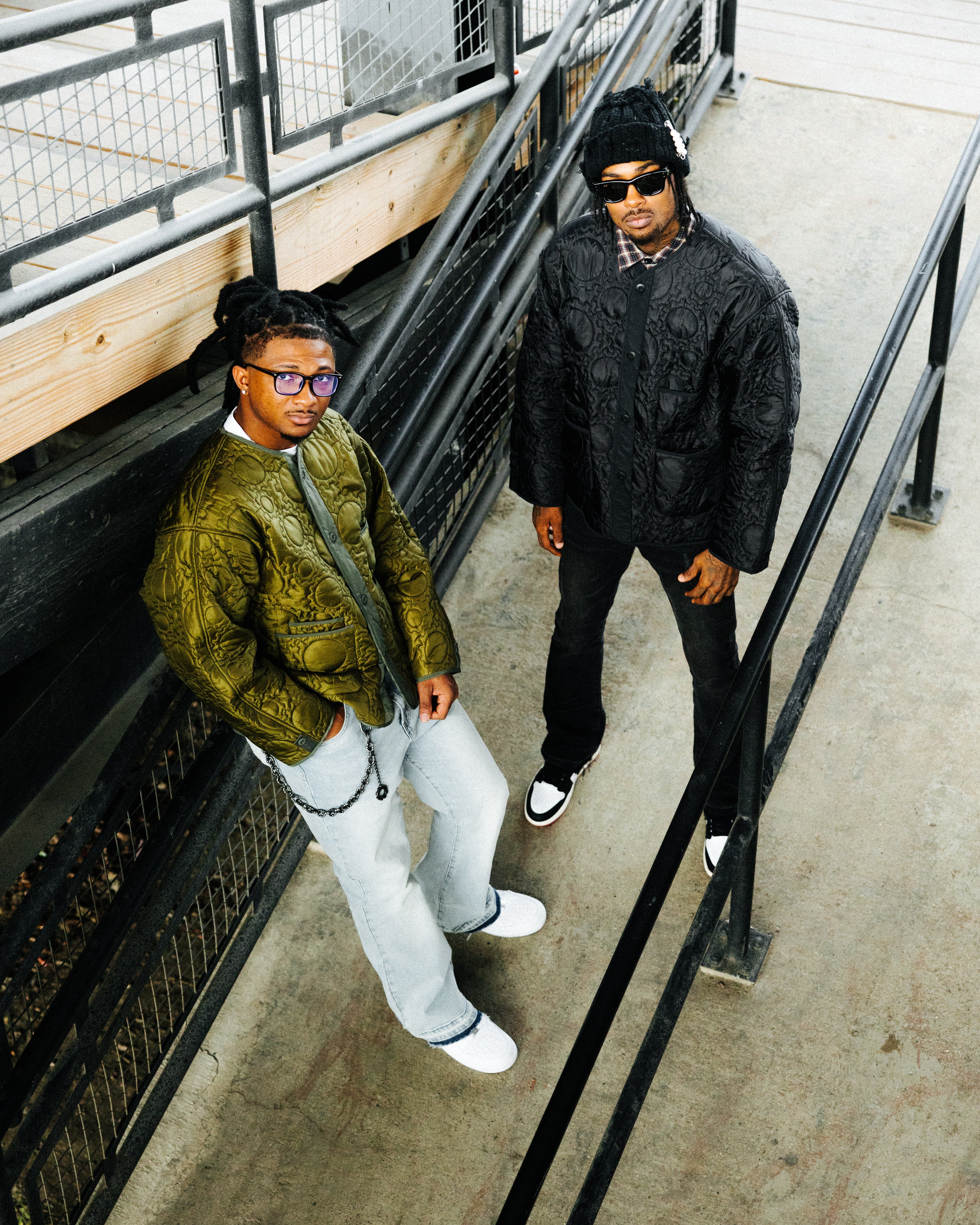 Custom Gear Shaped Quilted Jacket ( BLACK )