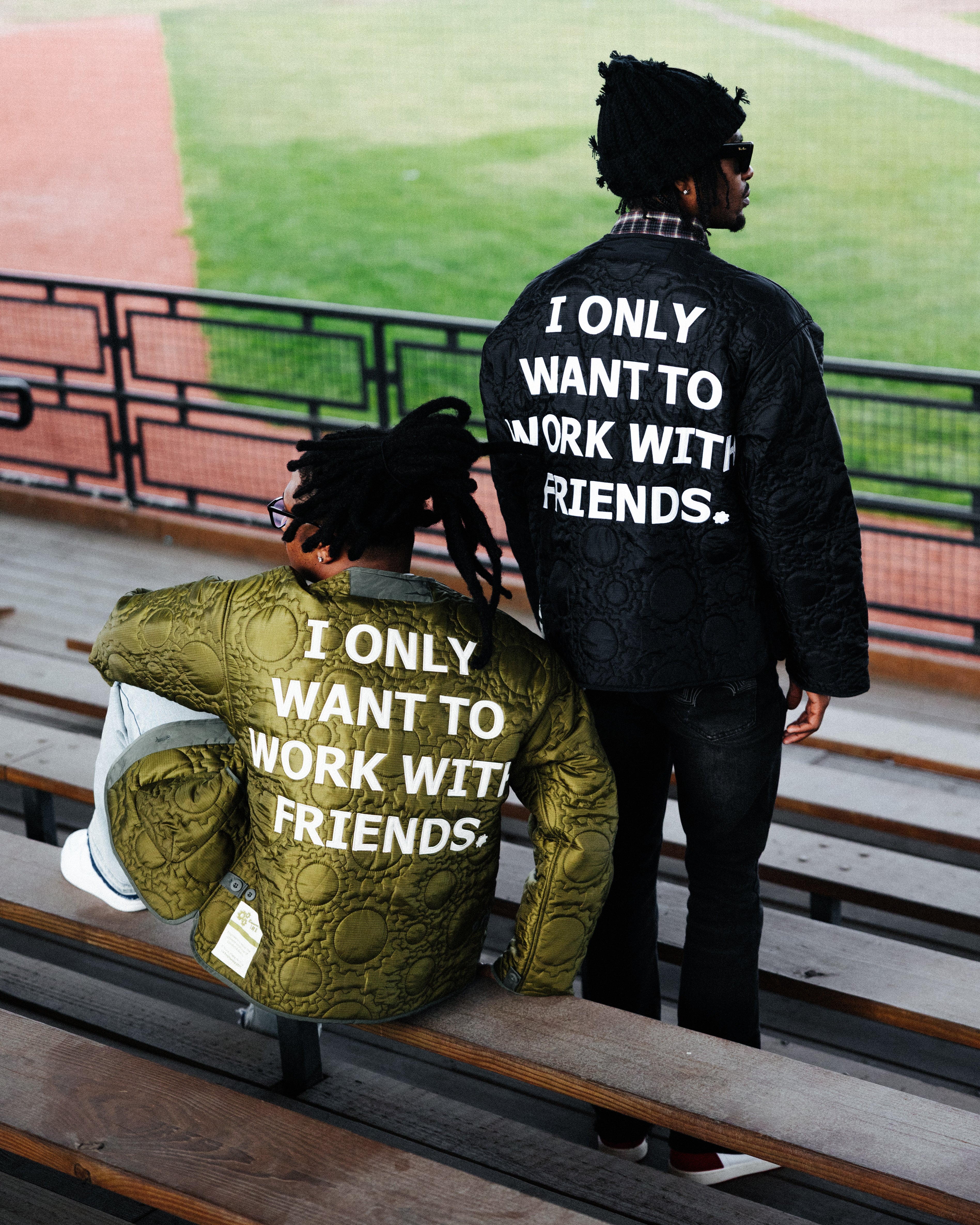 Custom Gear Shaped Quilted Jacket ( GREEN )