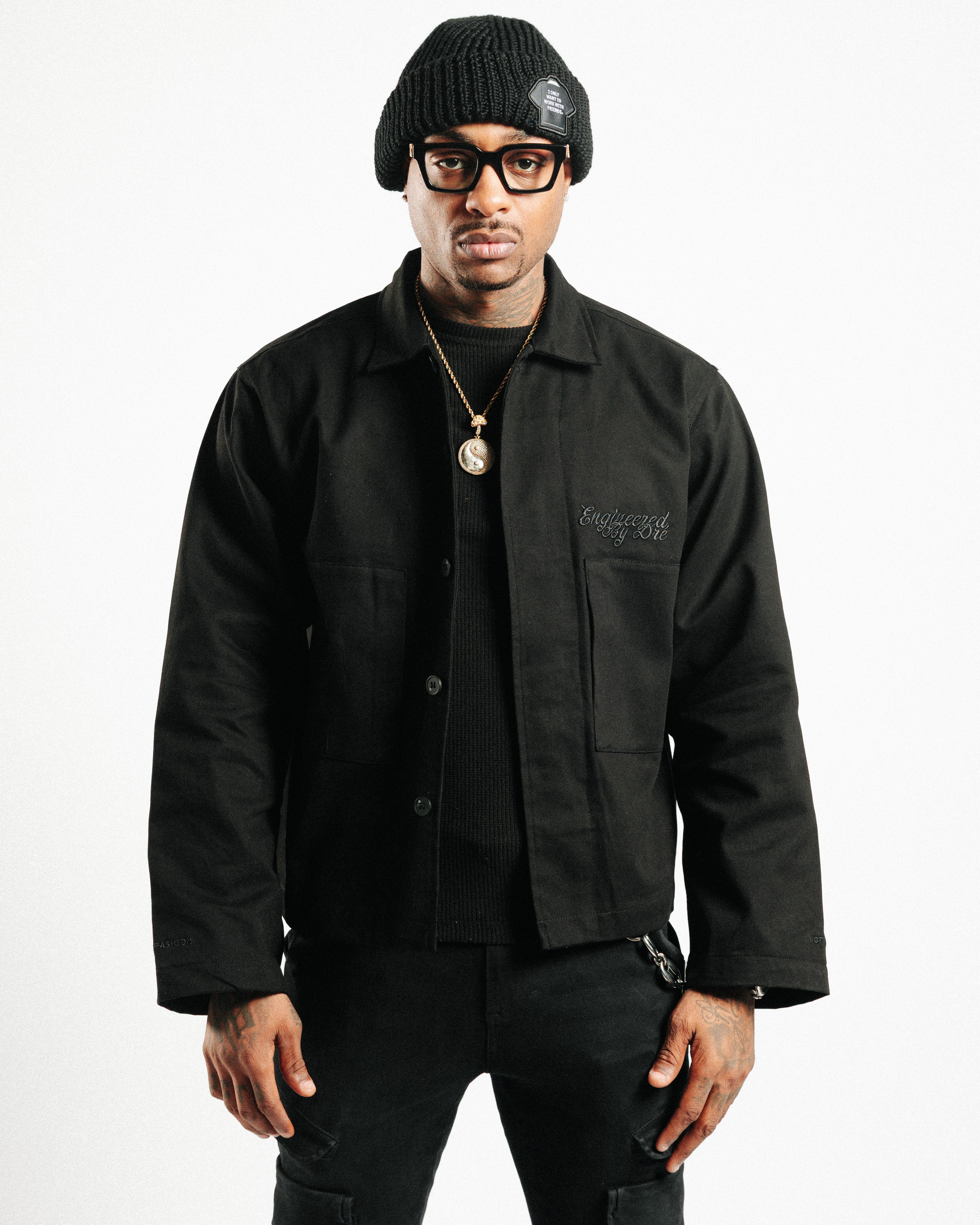 Triple Black Long Sleeve Workshirt