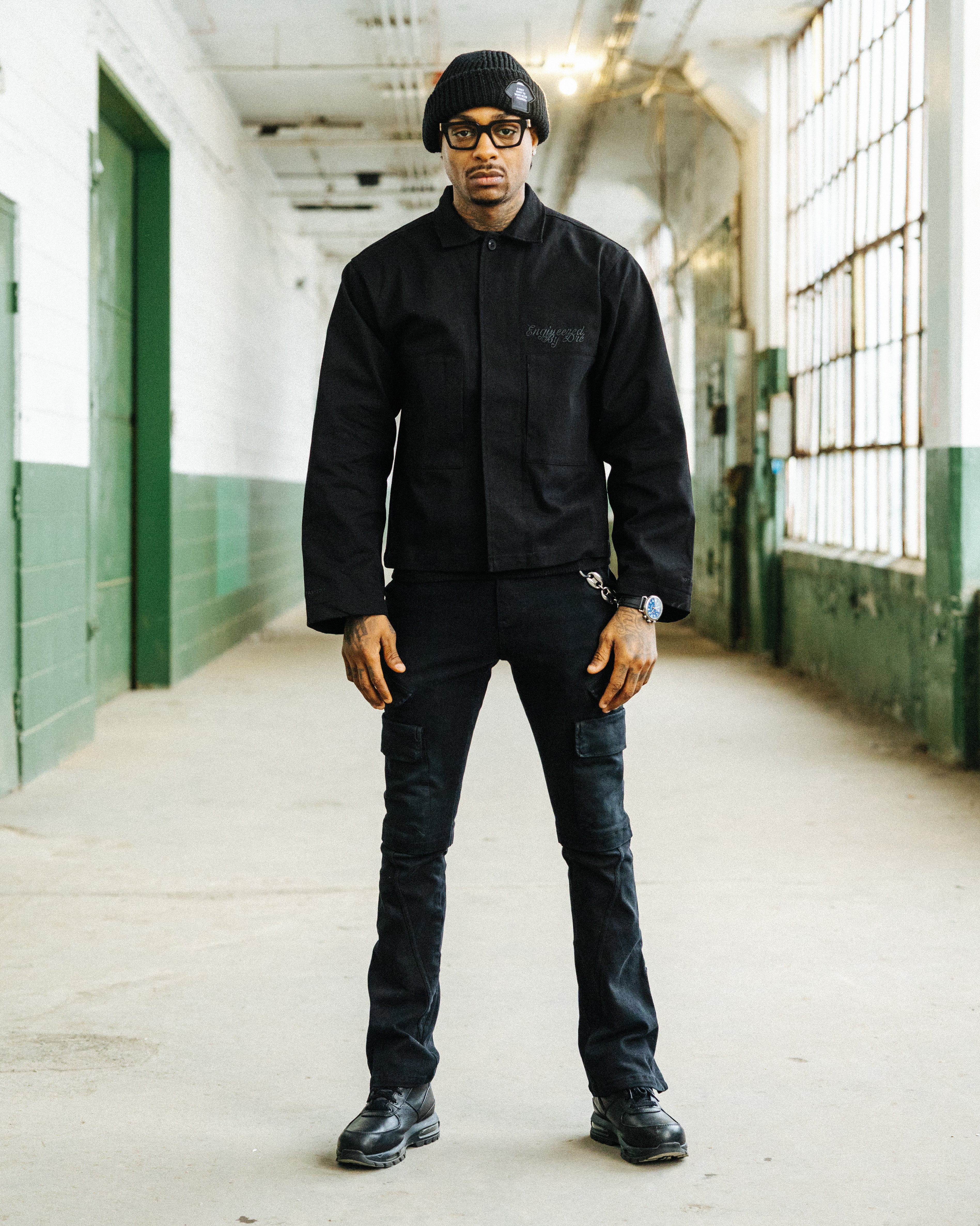 Triple Black Long Sleeve Workshirt