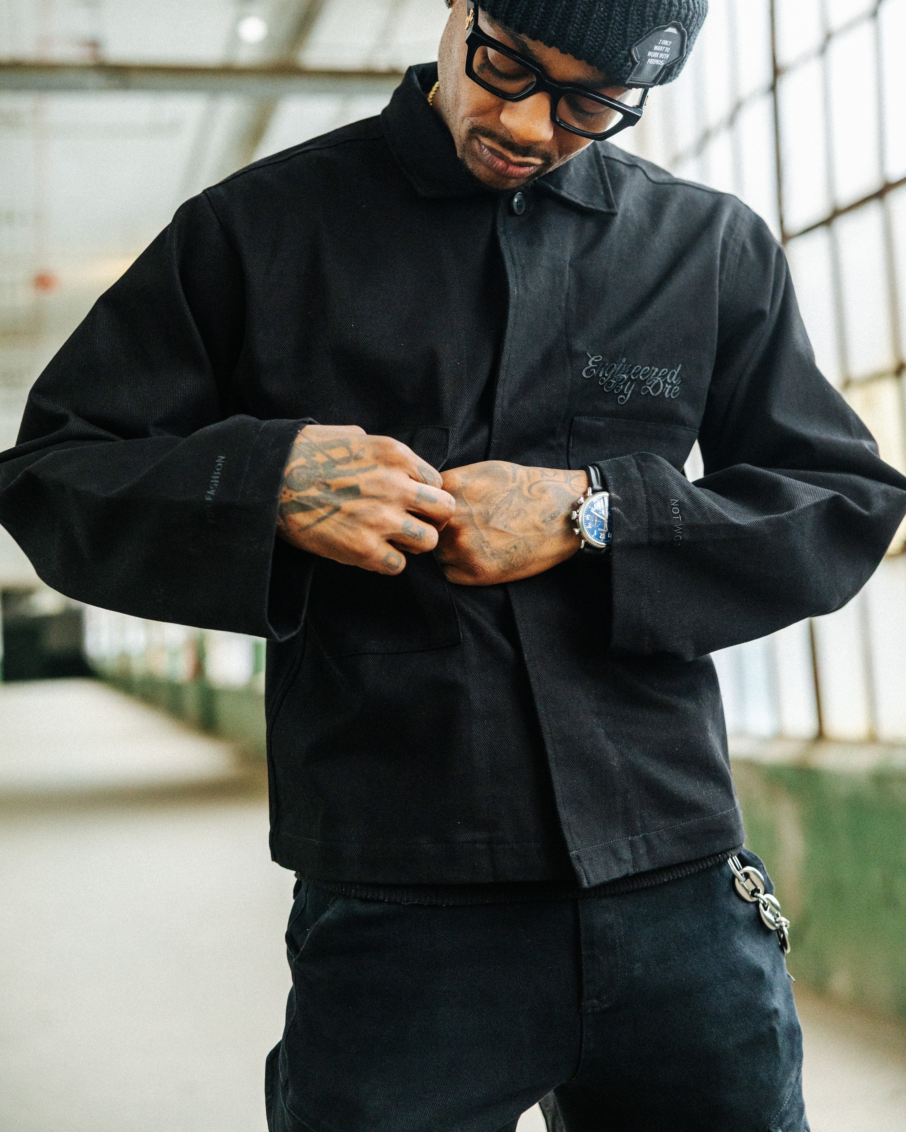 Triple Black Long Sleeve Workshirt