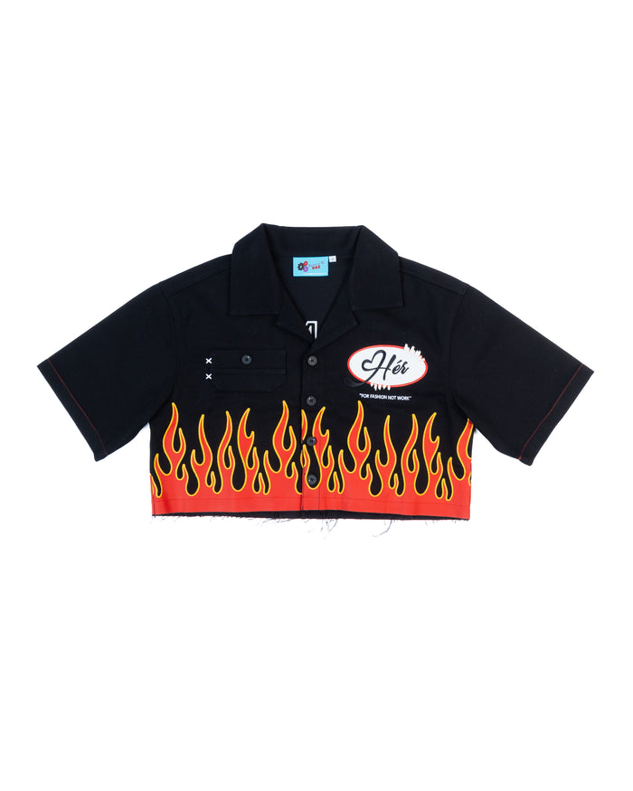 Flame "Hér" WORKSHIRT ( CROPPED )