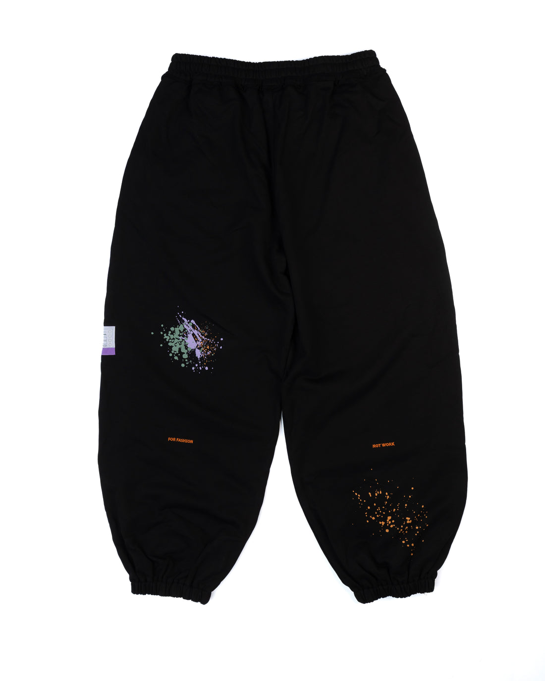 Friends Sweats in black, back flat lay