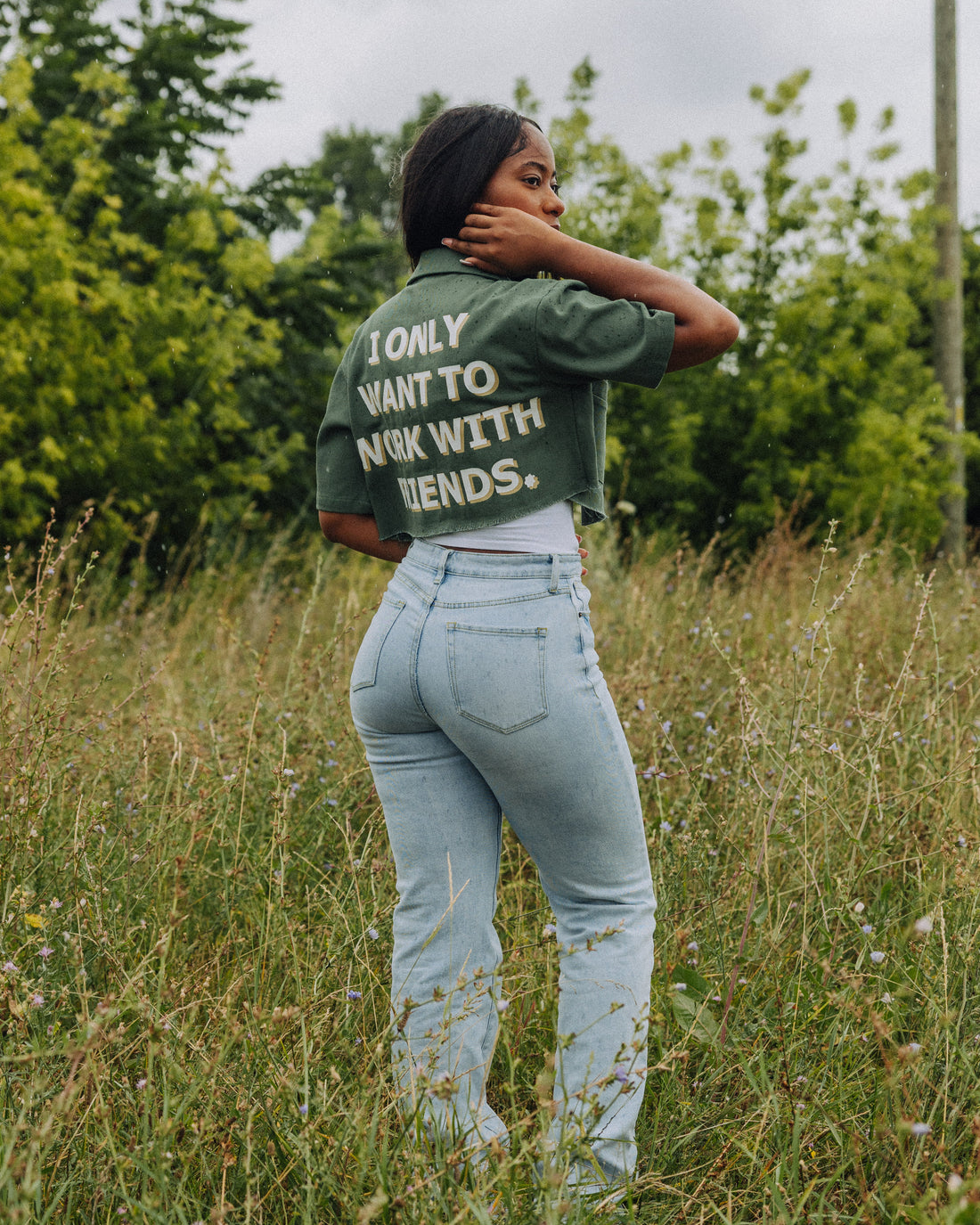 Sandy Moss "Hér" Workshirt ( CROPPED )
