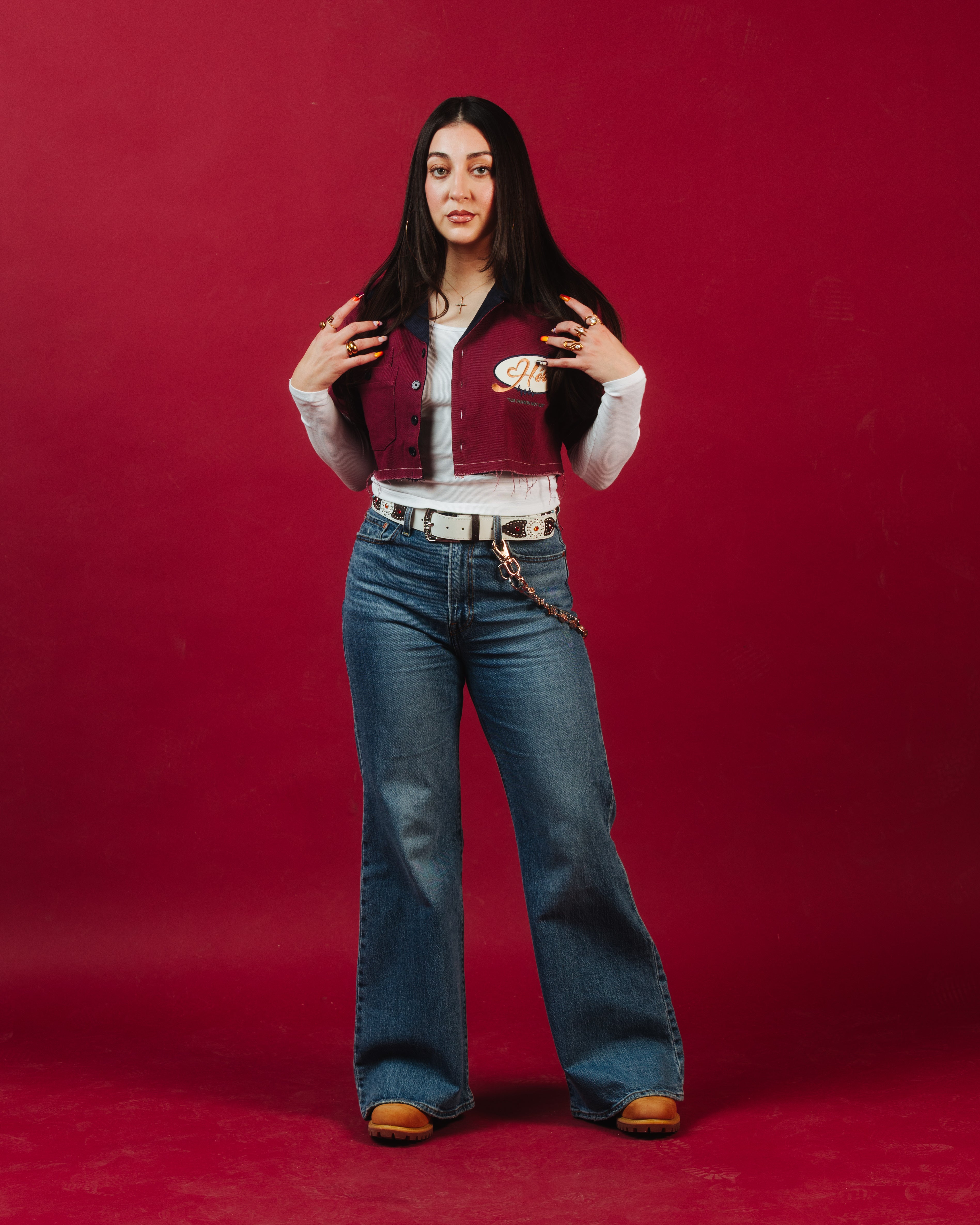 MIXED BERRY "Hér" WORKSHIRT (CROPPED)