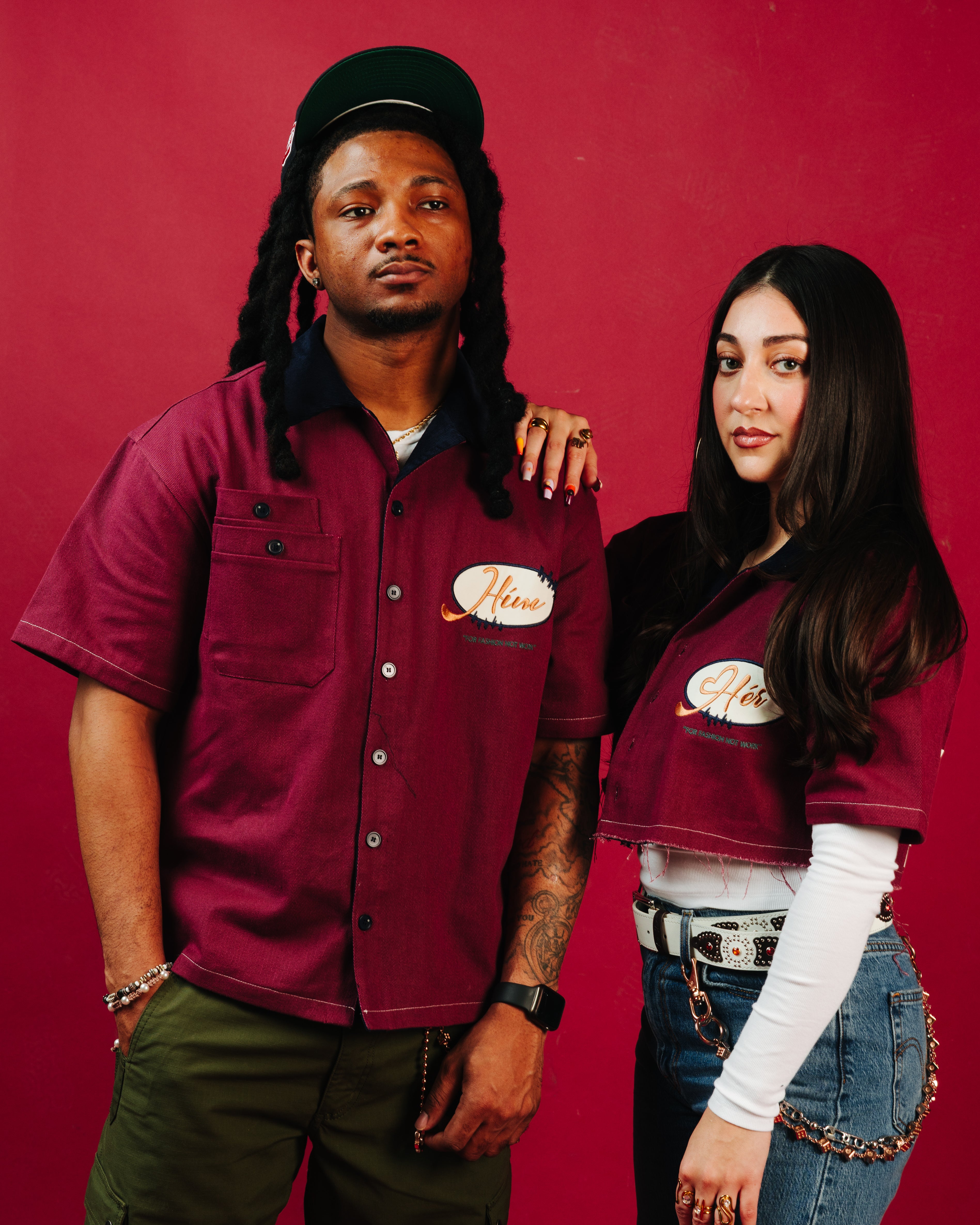 MIXED BERRY "Hér" WORKSHIRT (CROPPED)