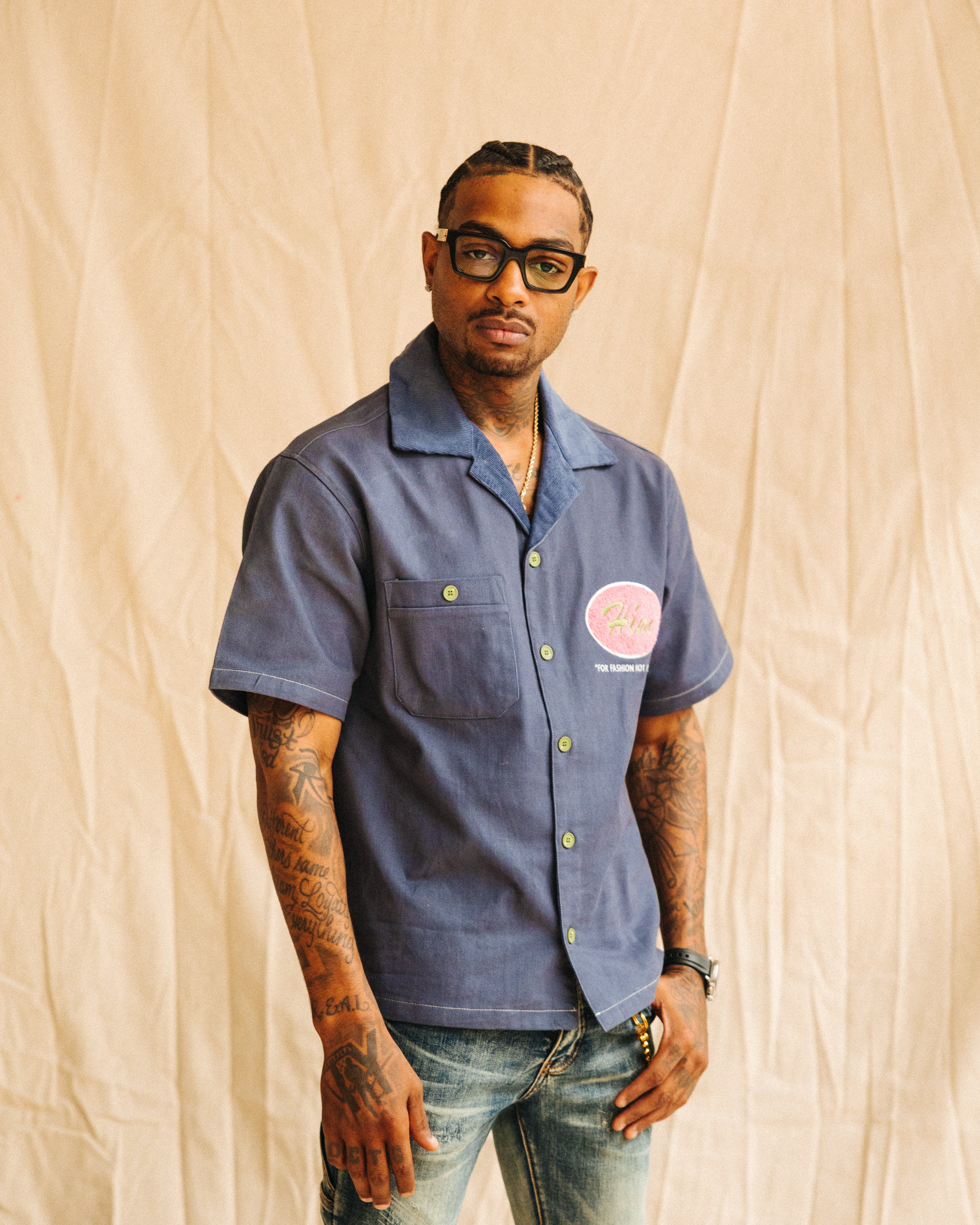 DENIM BLUE "Hím" WORKSHIRT