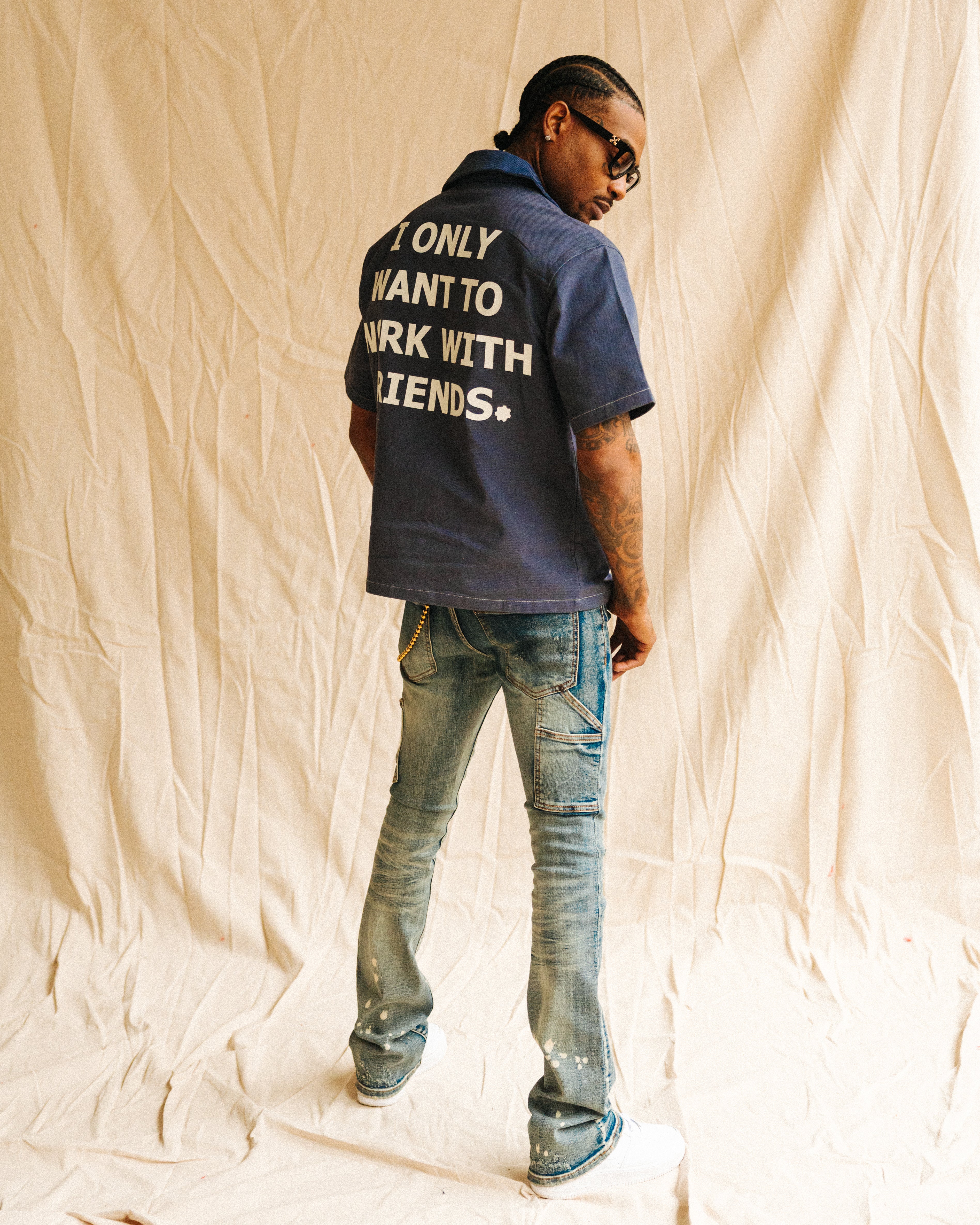 DENIM BLUE "Hím" WORKSHIRT