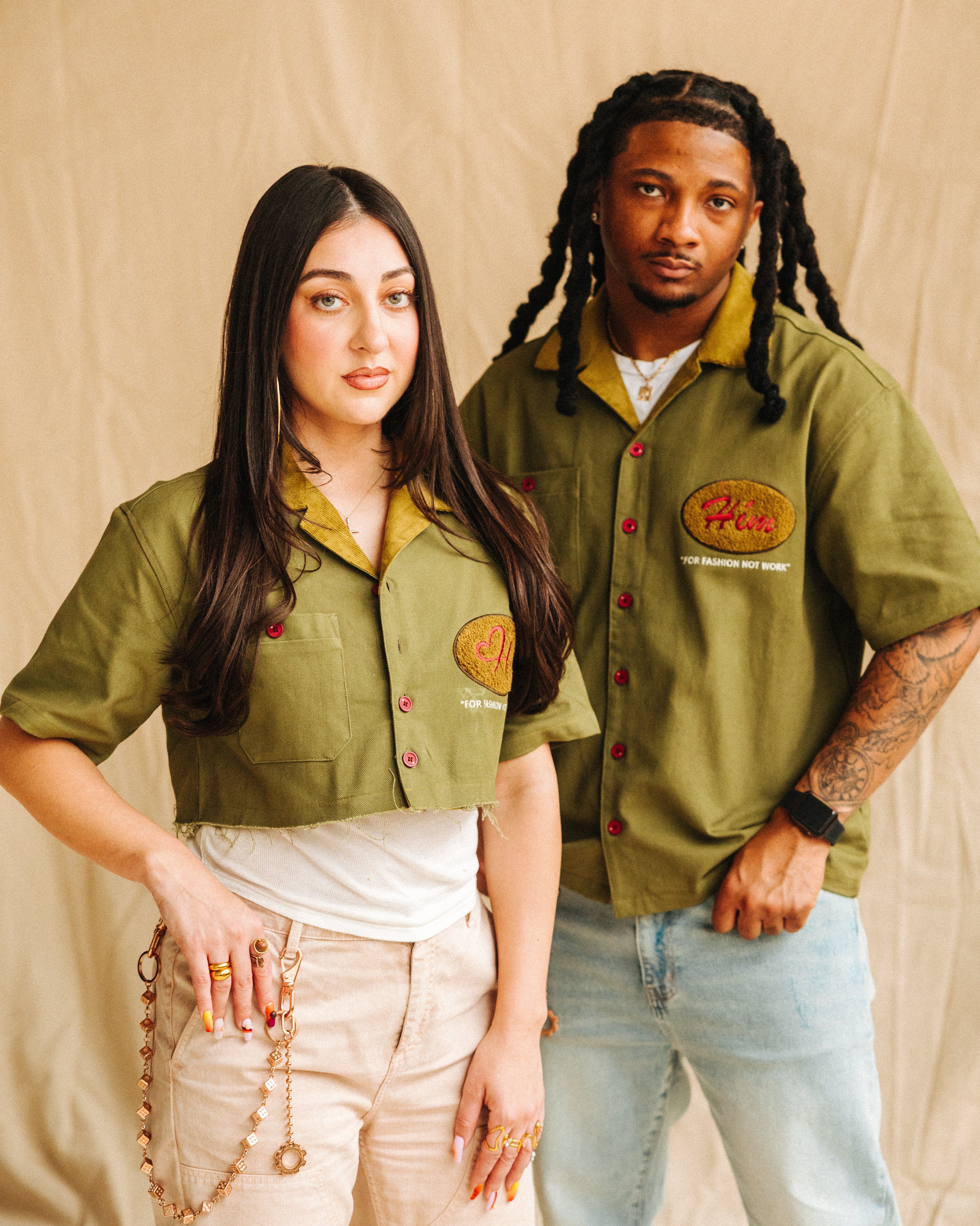 DENIM GREEN "Hím" WORKSHIRT