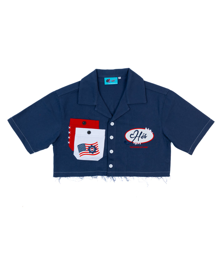 USA "Hér" WORKSHIRT ( CROPPED )