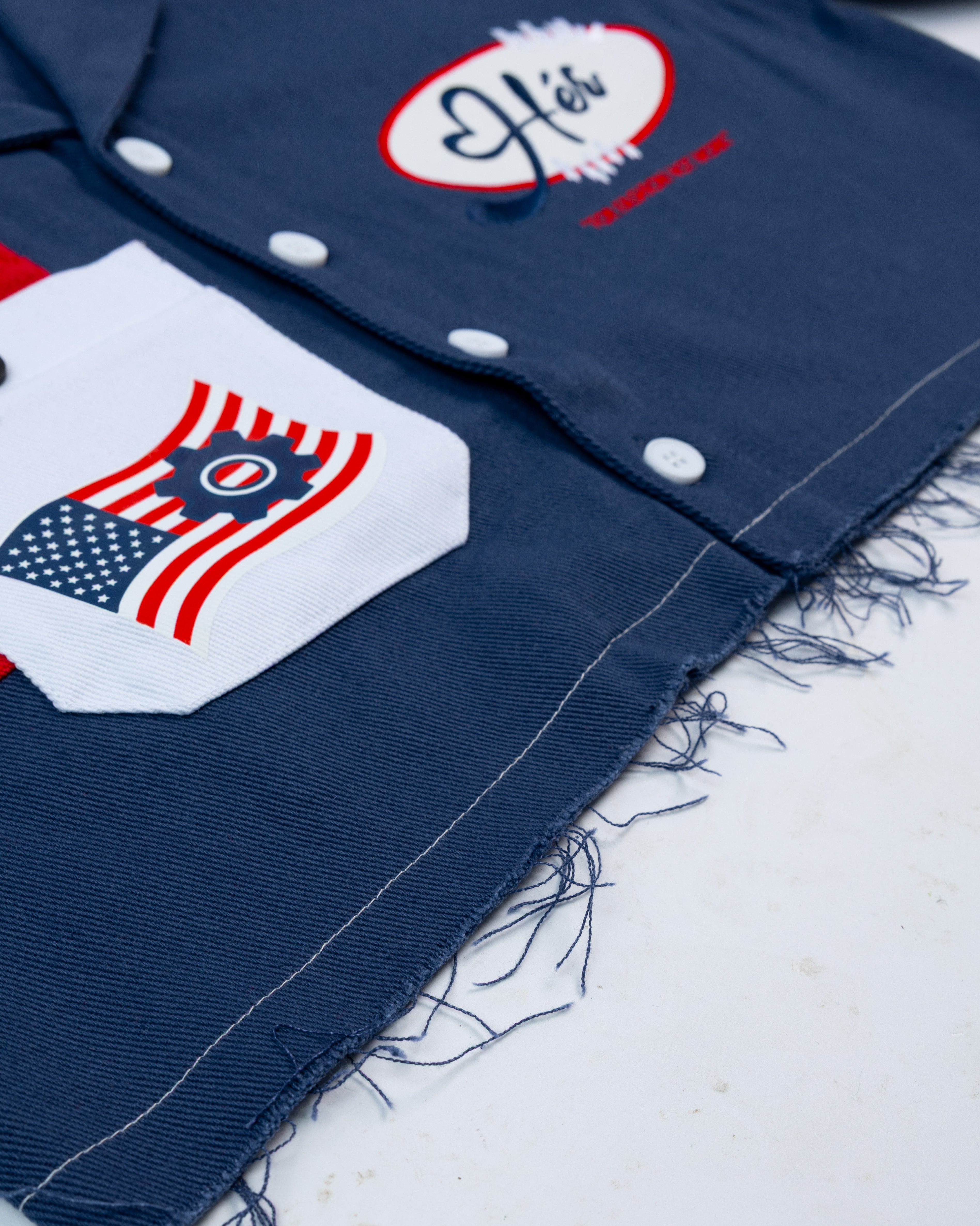 USA "Hér" WORKSHIRT ( CROPPED )