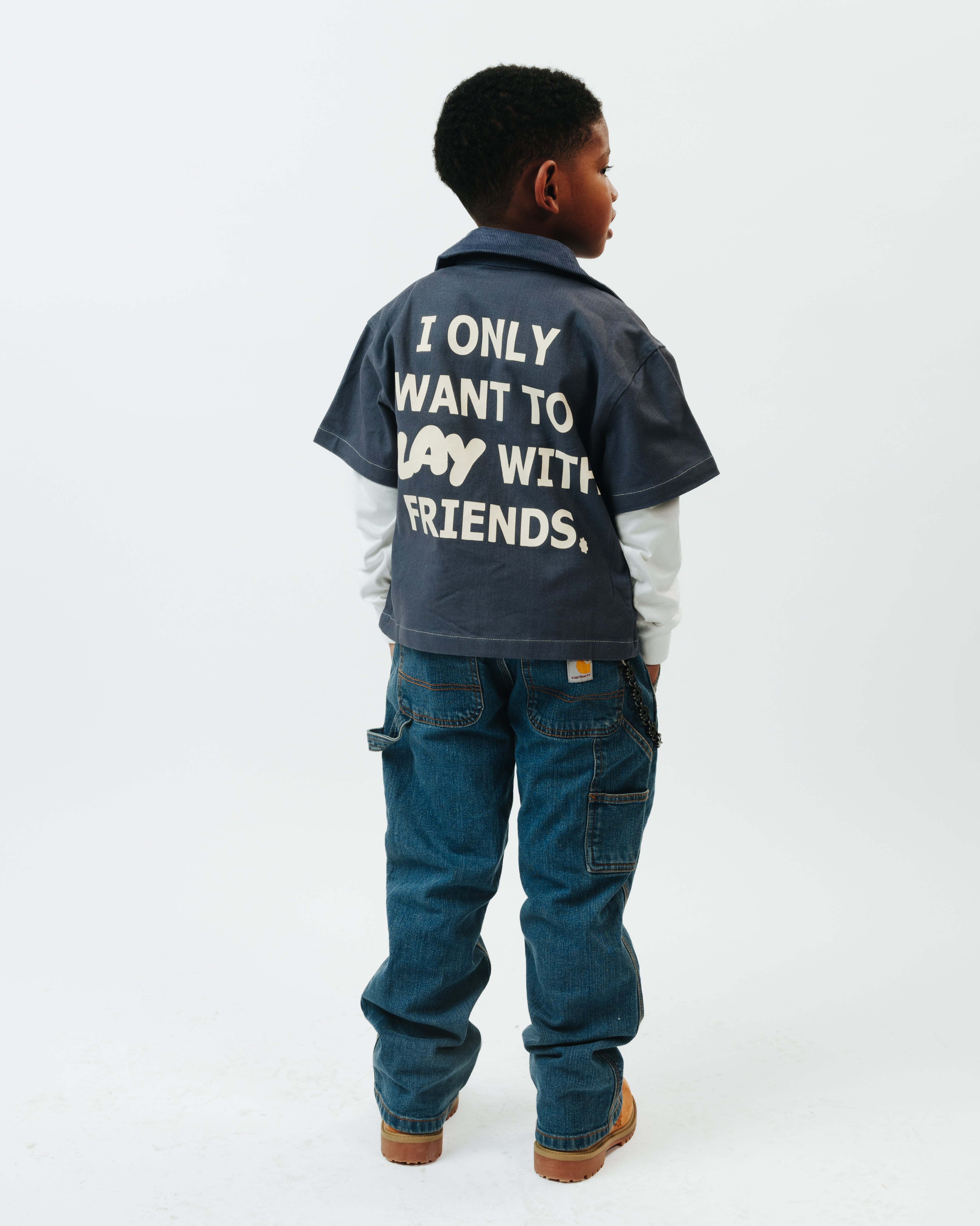 Denim Blue "KIDS" WORKSHIRT