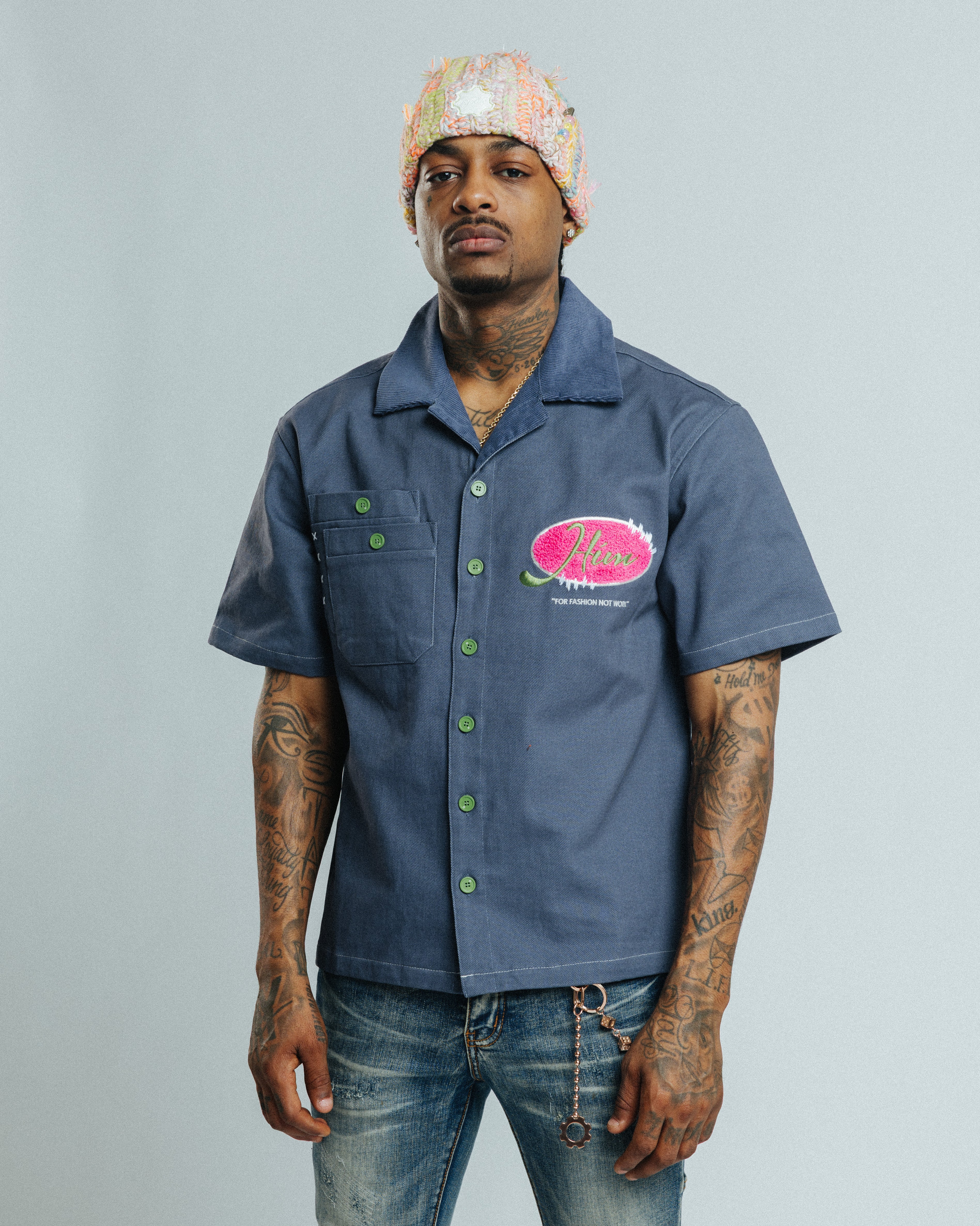 DENIM BLUE "Hím" WORKSHIRT