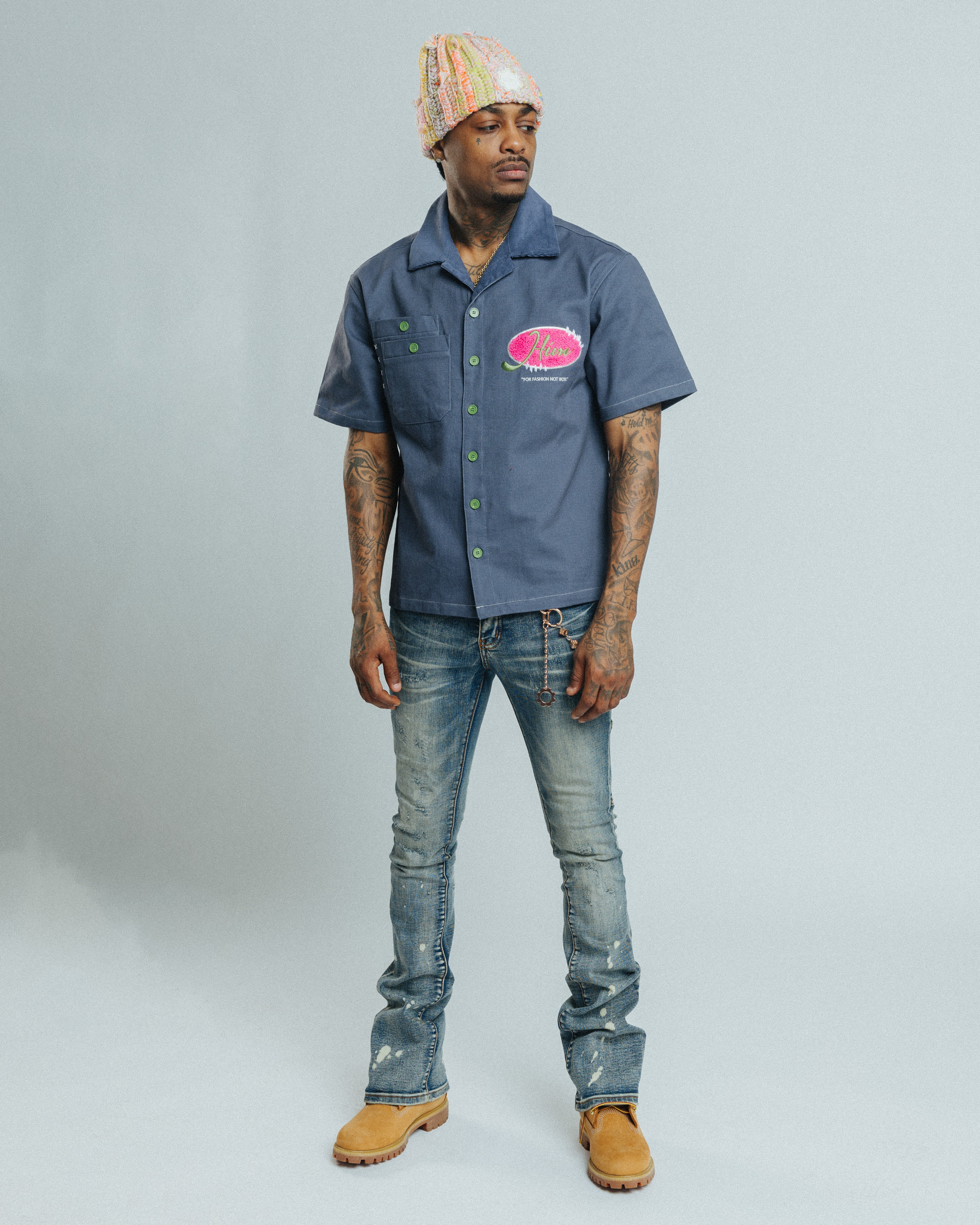 DENIM BLUE "Hím" WORKSHIRT