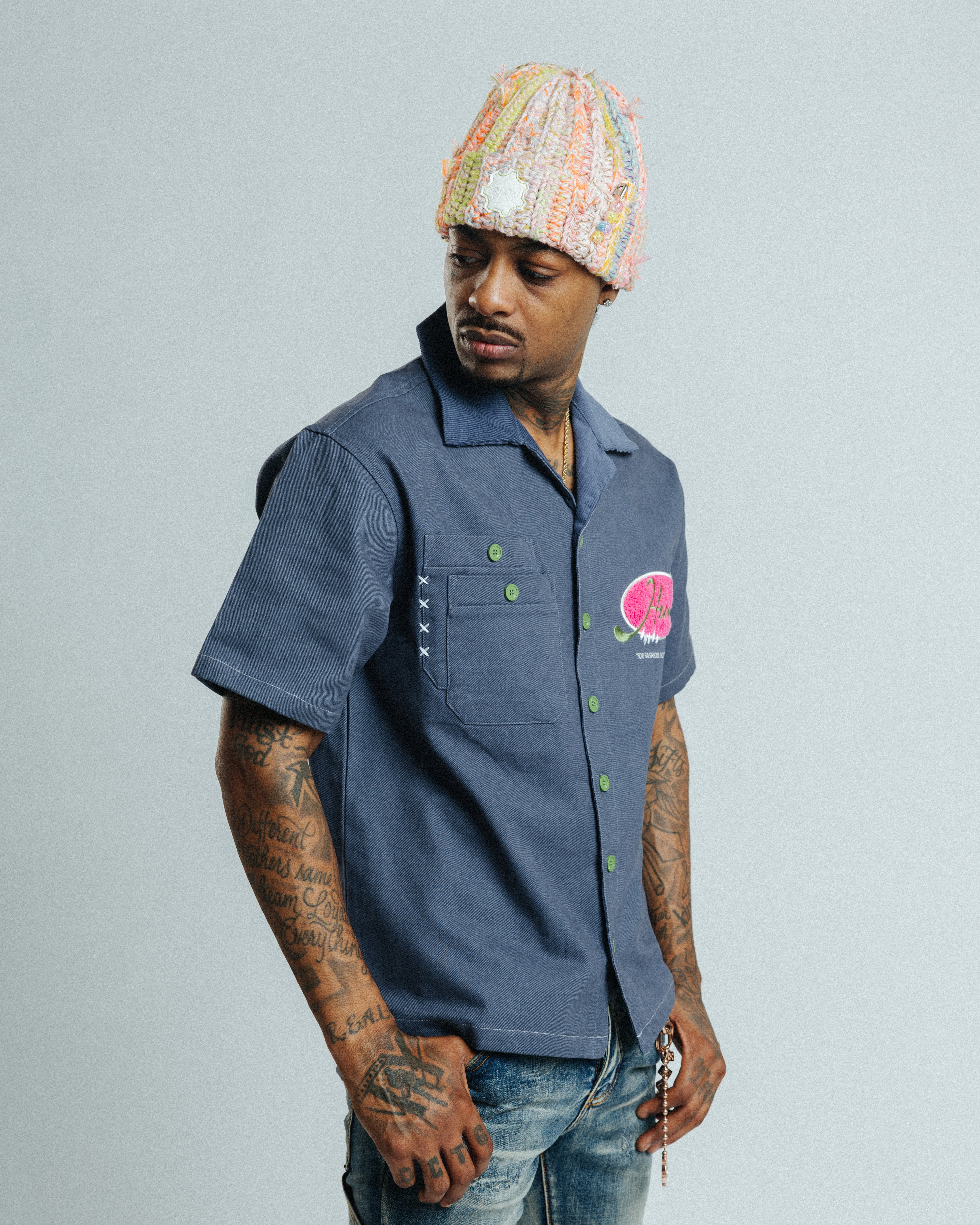 DENIM BLUE "Hím" WORKSHIRT