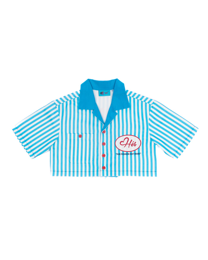 HOOD BURGER "Hér" WORKSHIRT ( CROPPED )