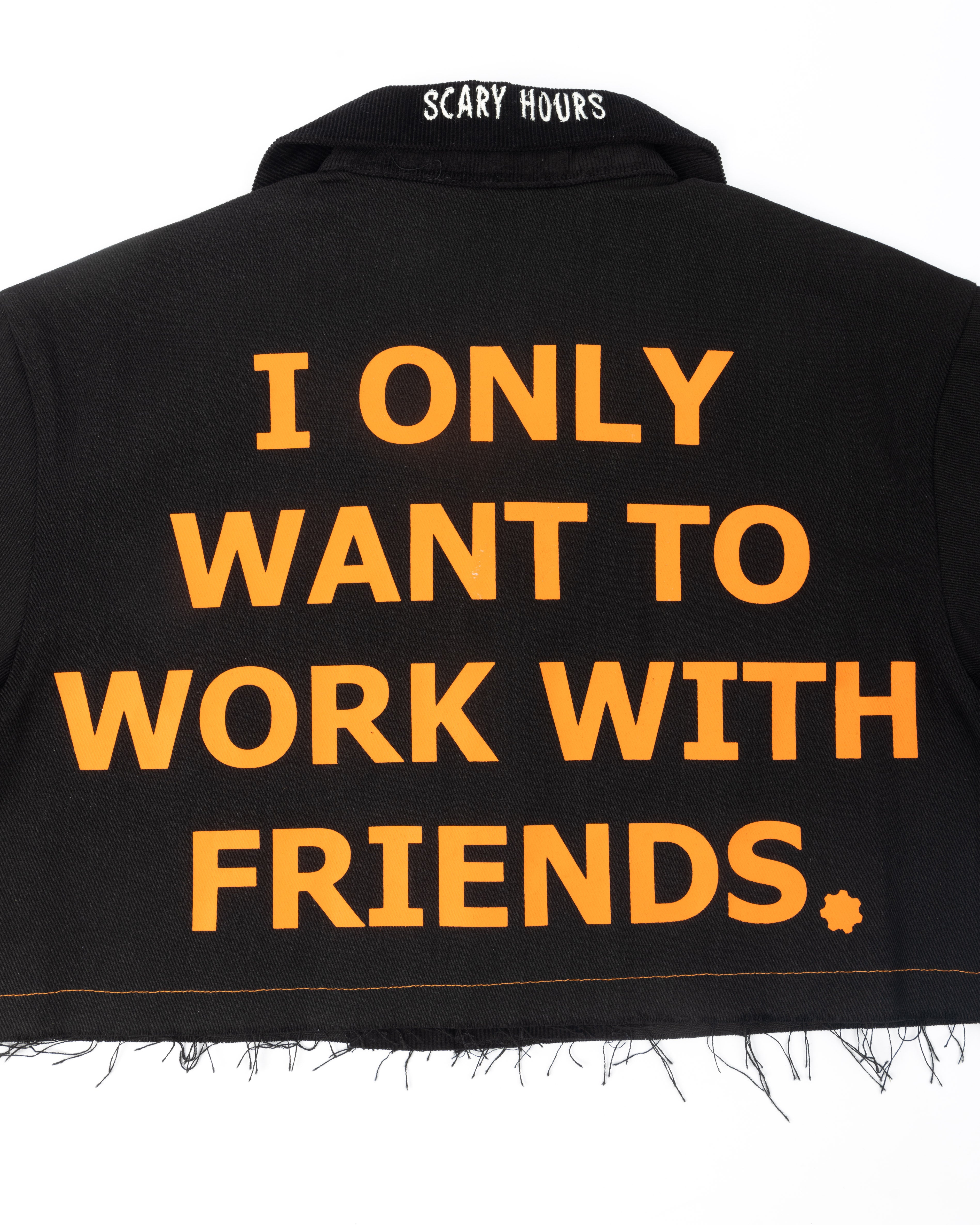 HALLOWEEN SCARY HOURS WORKSHIRT ( CROPPED )