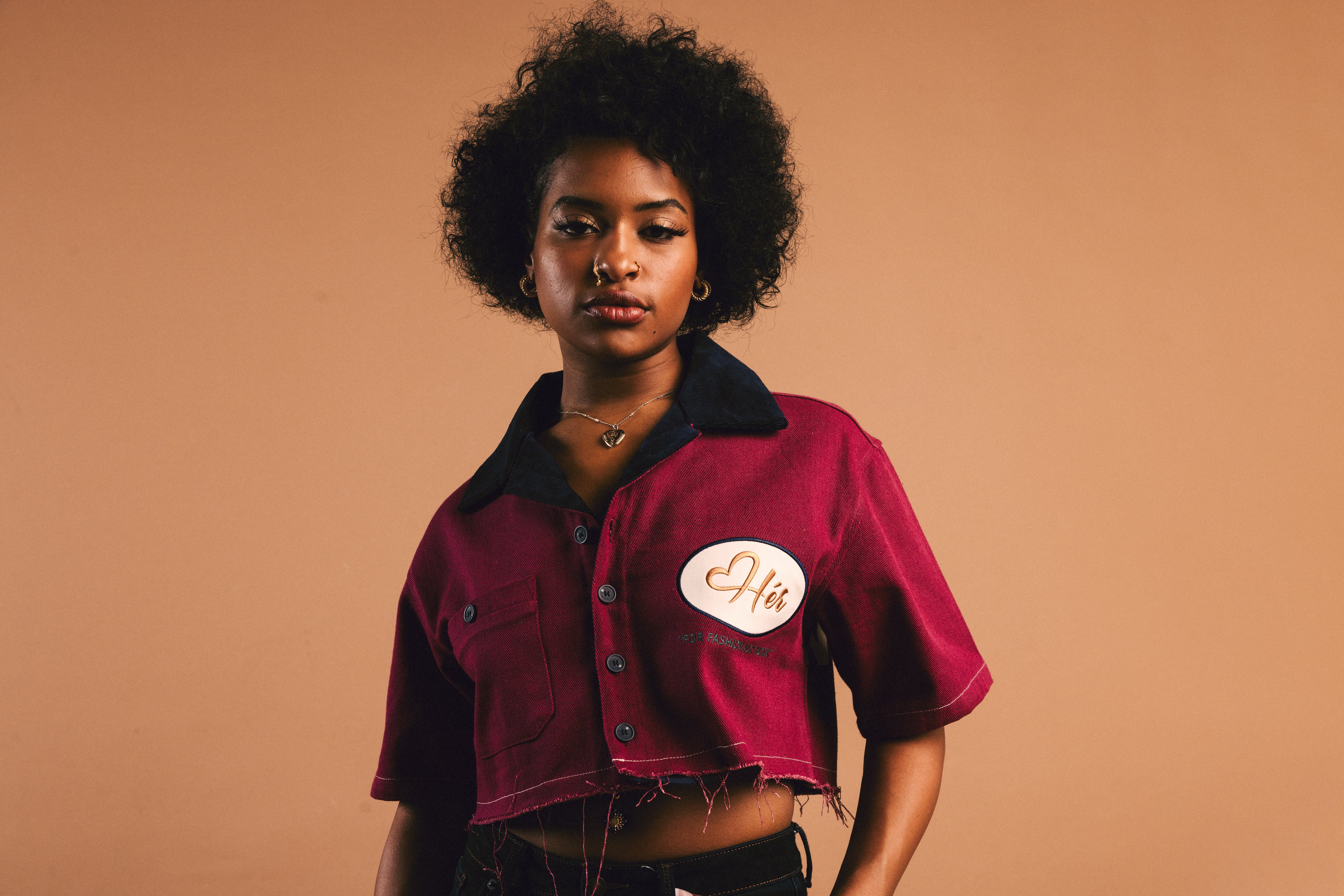 MIXED BERRY "Hér" WORKSHIRT (CROPPED)