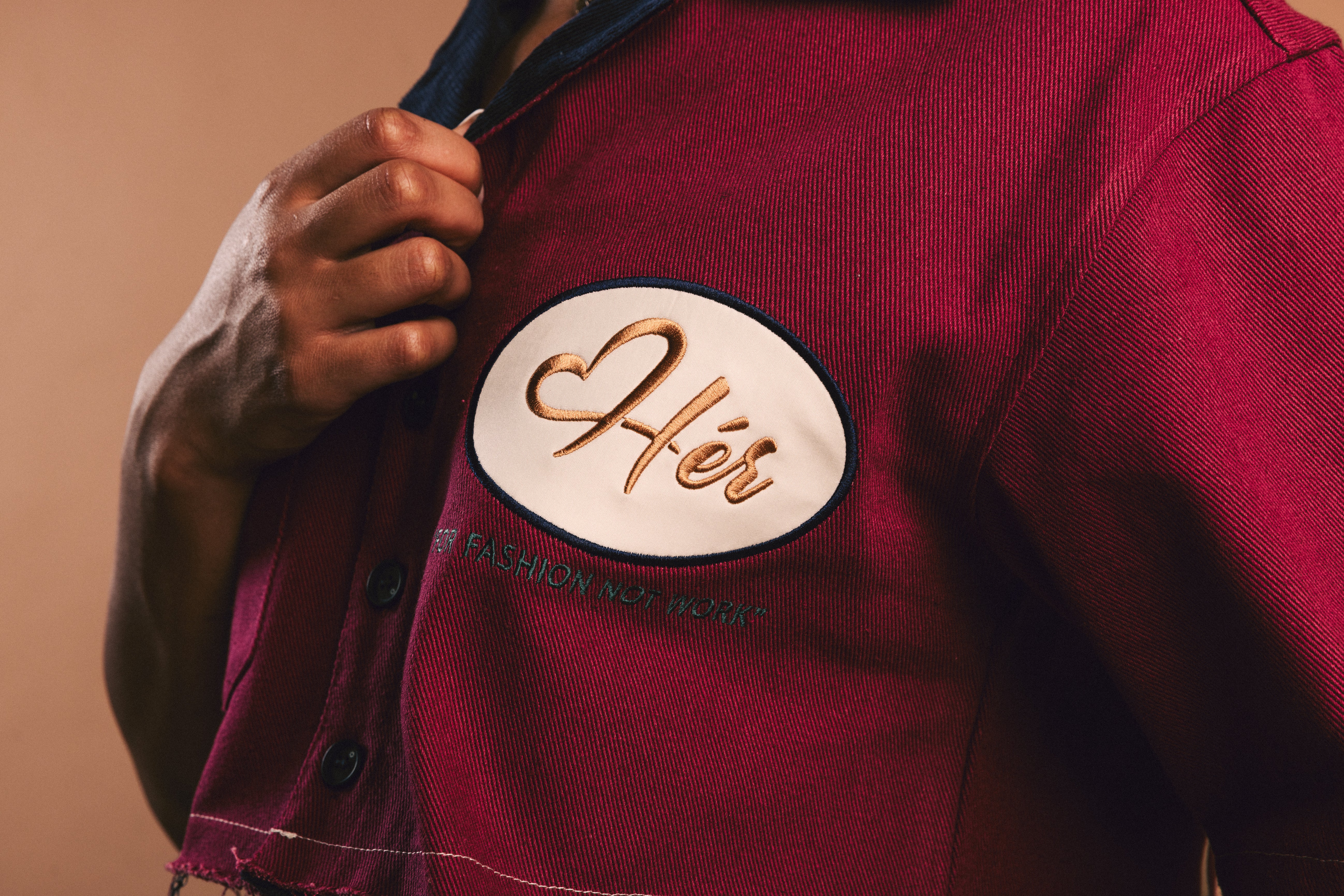 MIXED BERRY "Hér" WORKSHIRT (CROPPED)