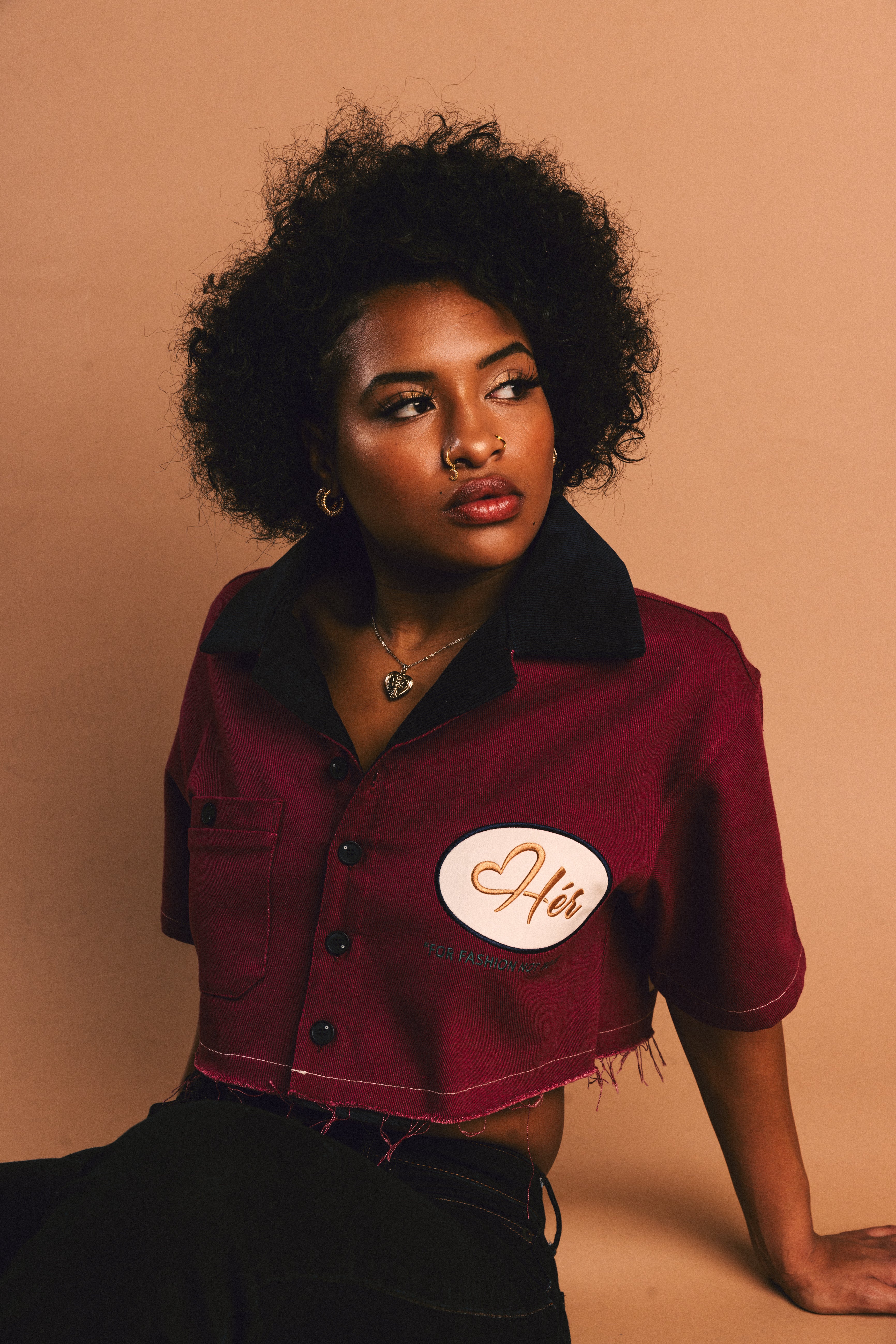 MIXED BERRY "Hér" WORKSHIRT (CROPPED)