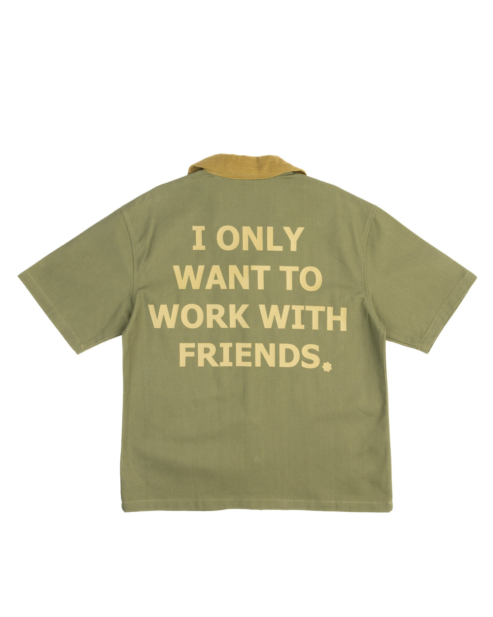 DENIM GREEN "Hím" WORKSHIRT back view