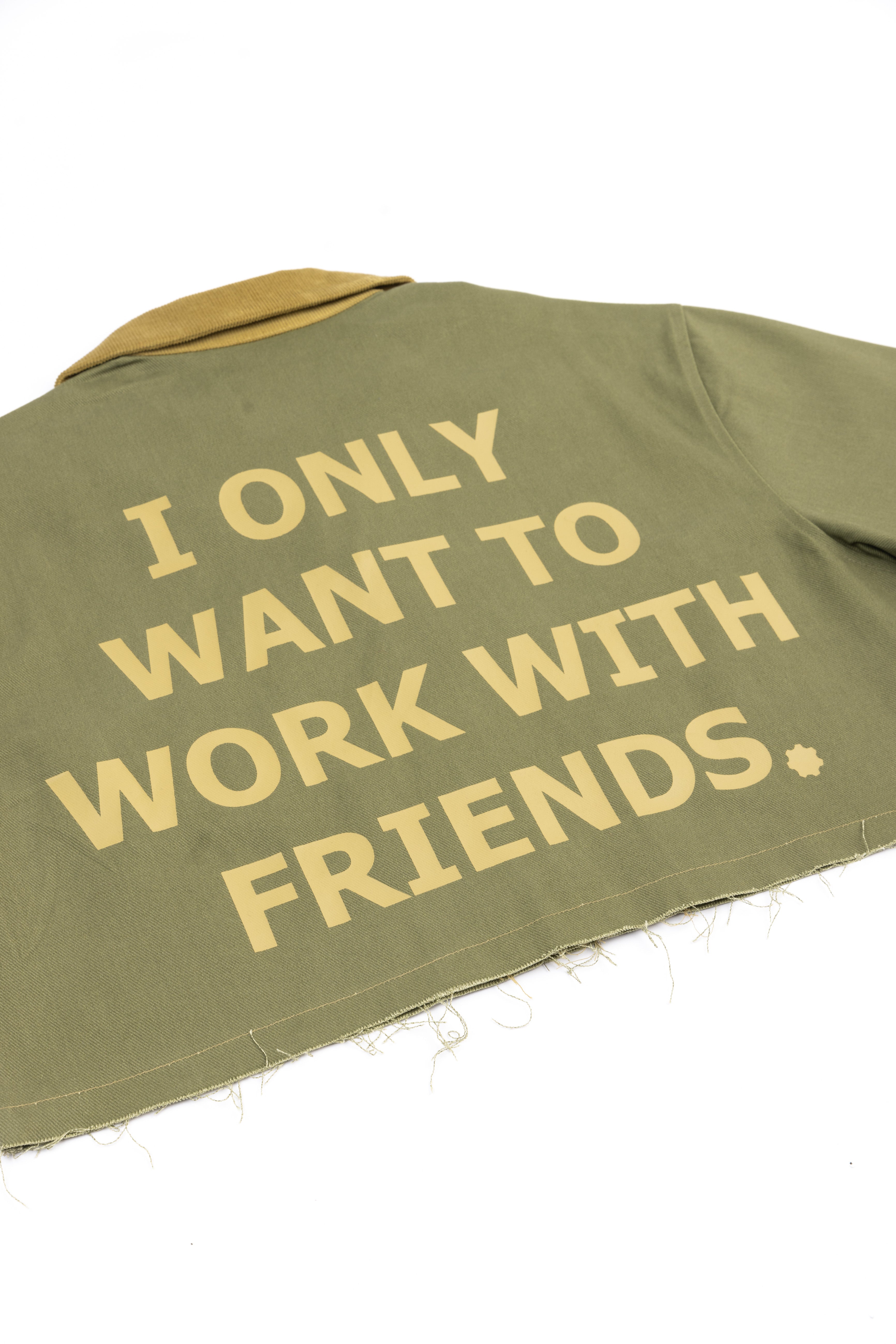 DENIM GREEN "Hér" WORKSHIRT ( CROPPED )