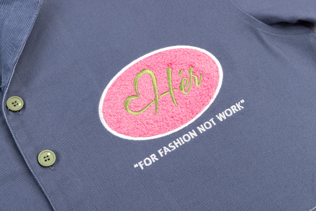 DENIM BLUE "Hér" WORKSHIRT ( CROPPED )