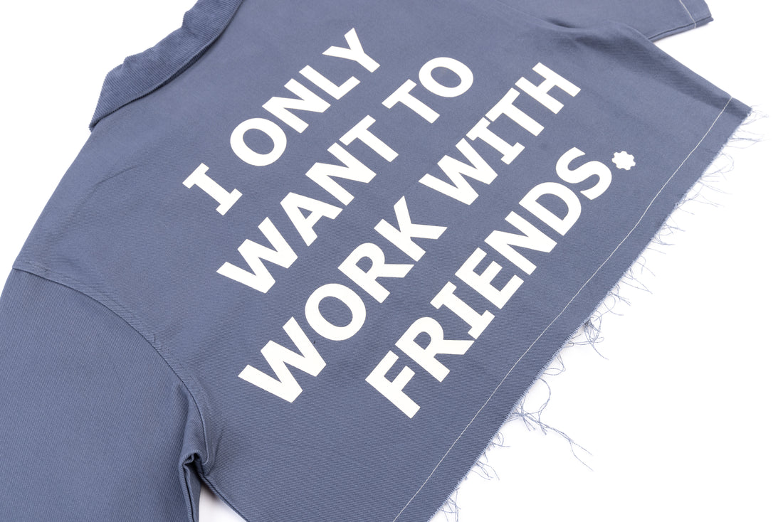 DENIM BLUE "Hér" WORKSHIRT ( CROPPED )