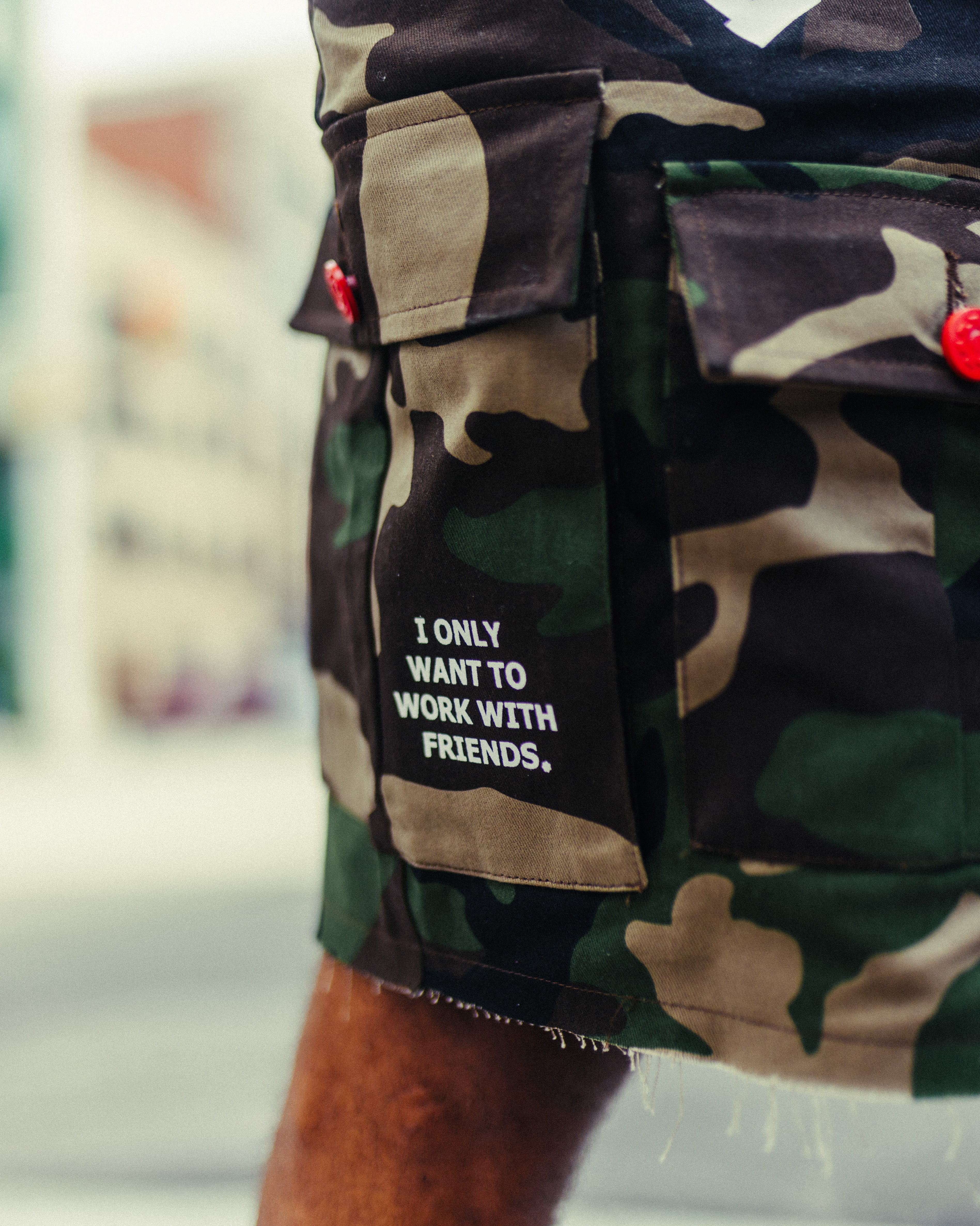 Collegiate Camo Cargo Shorts