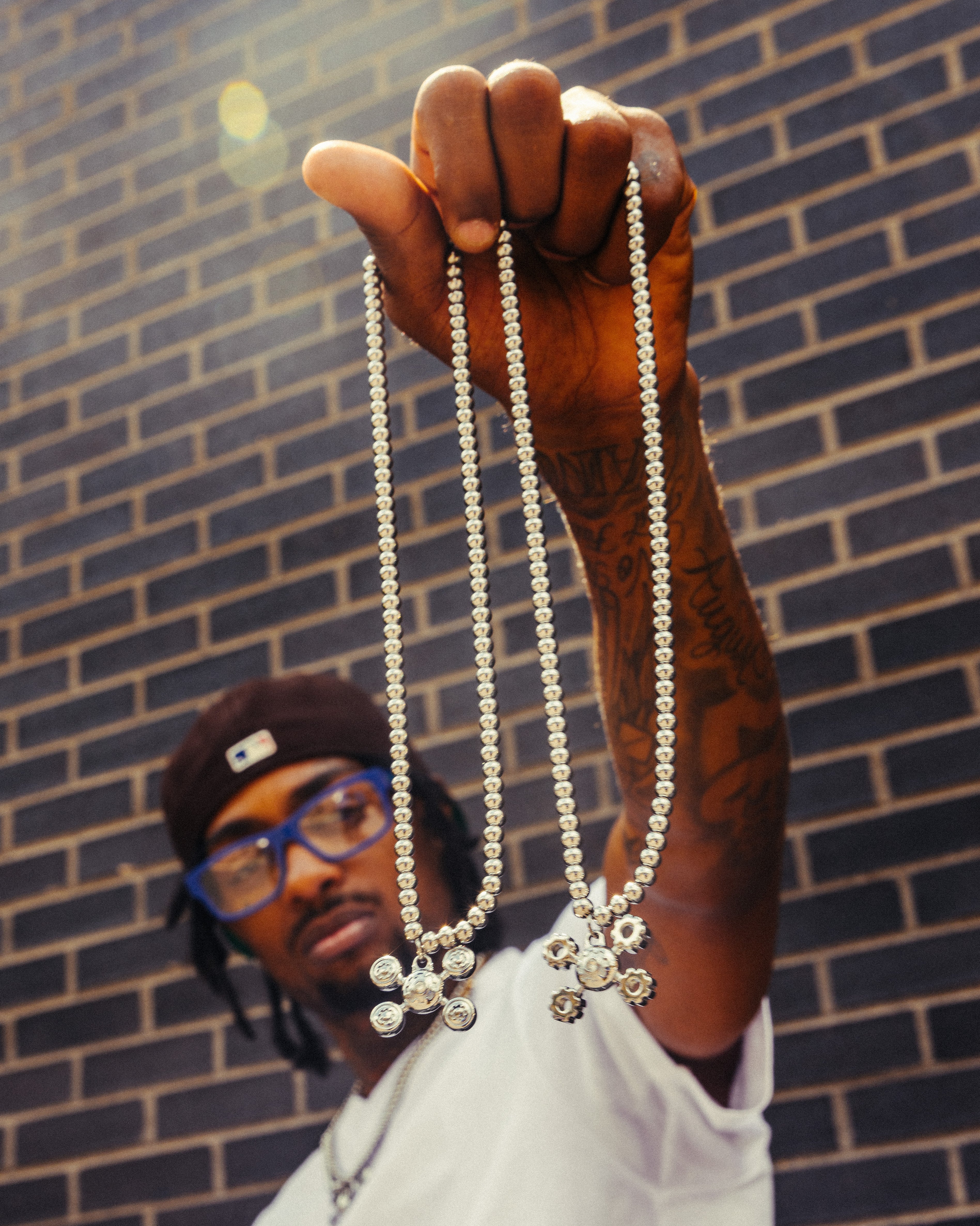 SILVER Gear Sphere Chain Set ( LONG )