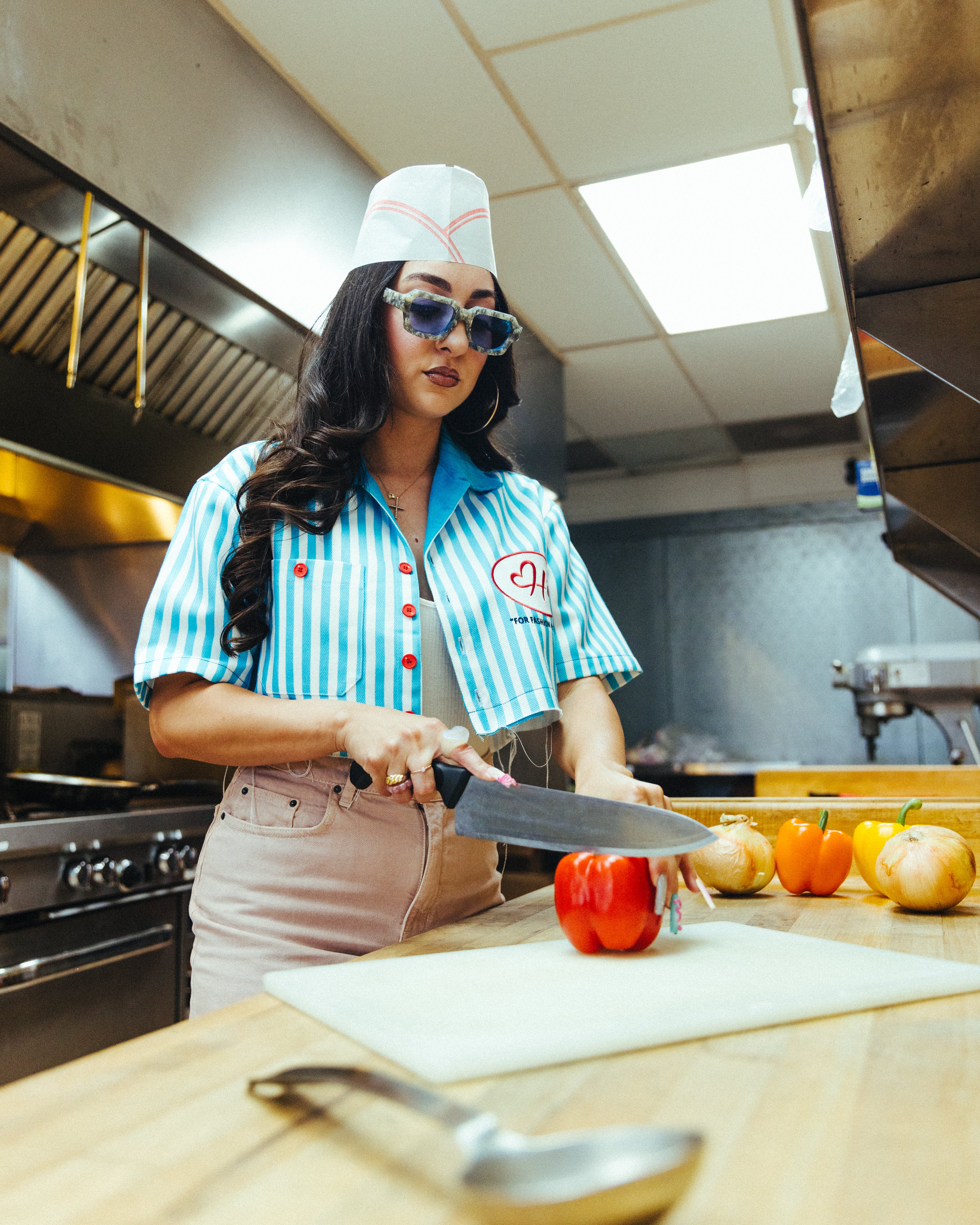 HOOD BURGER "Hér" WORKSHIRT ( CROPPED )