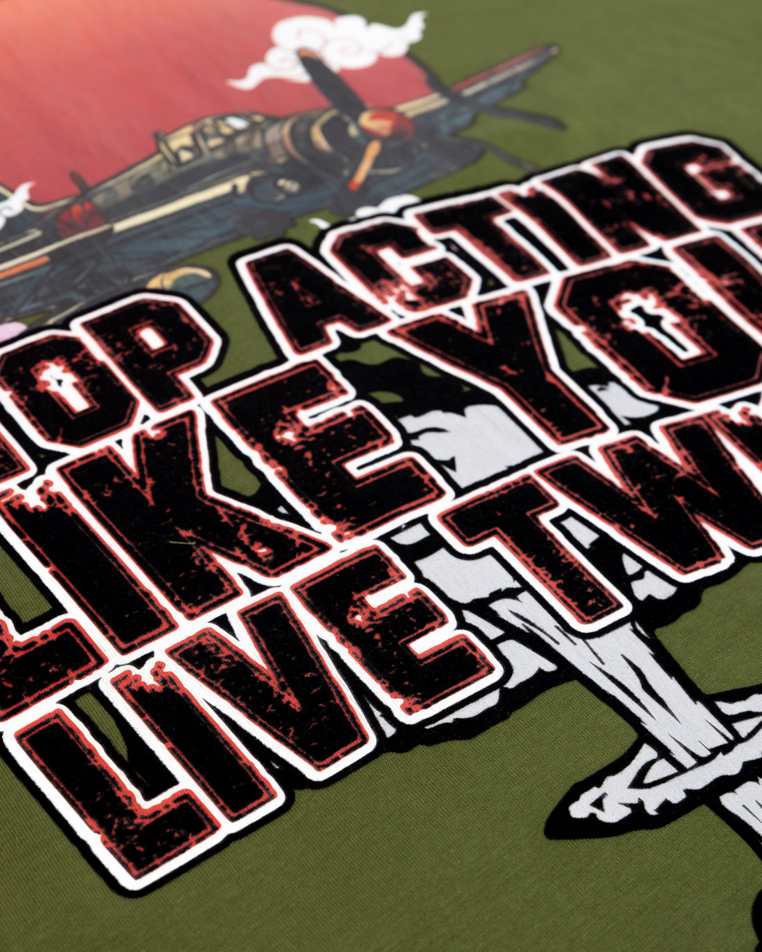 Stop Acting Tee ( OLIVE )