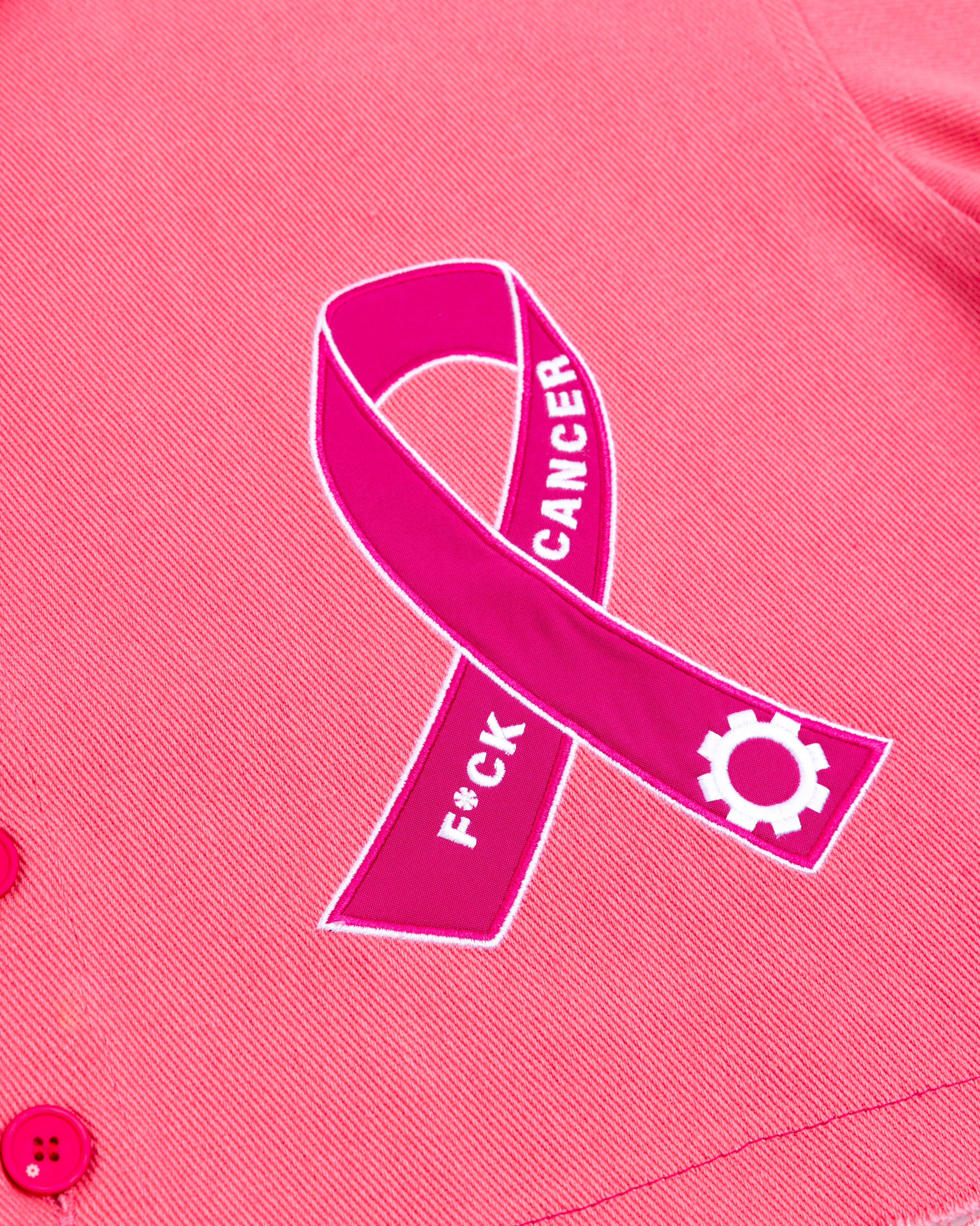 BREAST CANCER AWARENESS WORKSHIRT ( CROPPED )